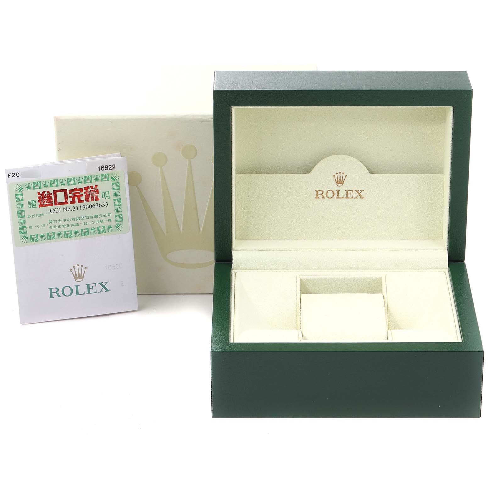 Rolex Yachtmaster 40 Steel Platinum Dial Bezel Mens Watch 16622 Box Papers