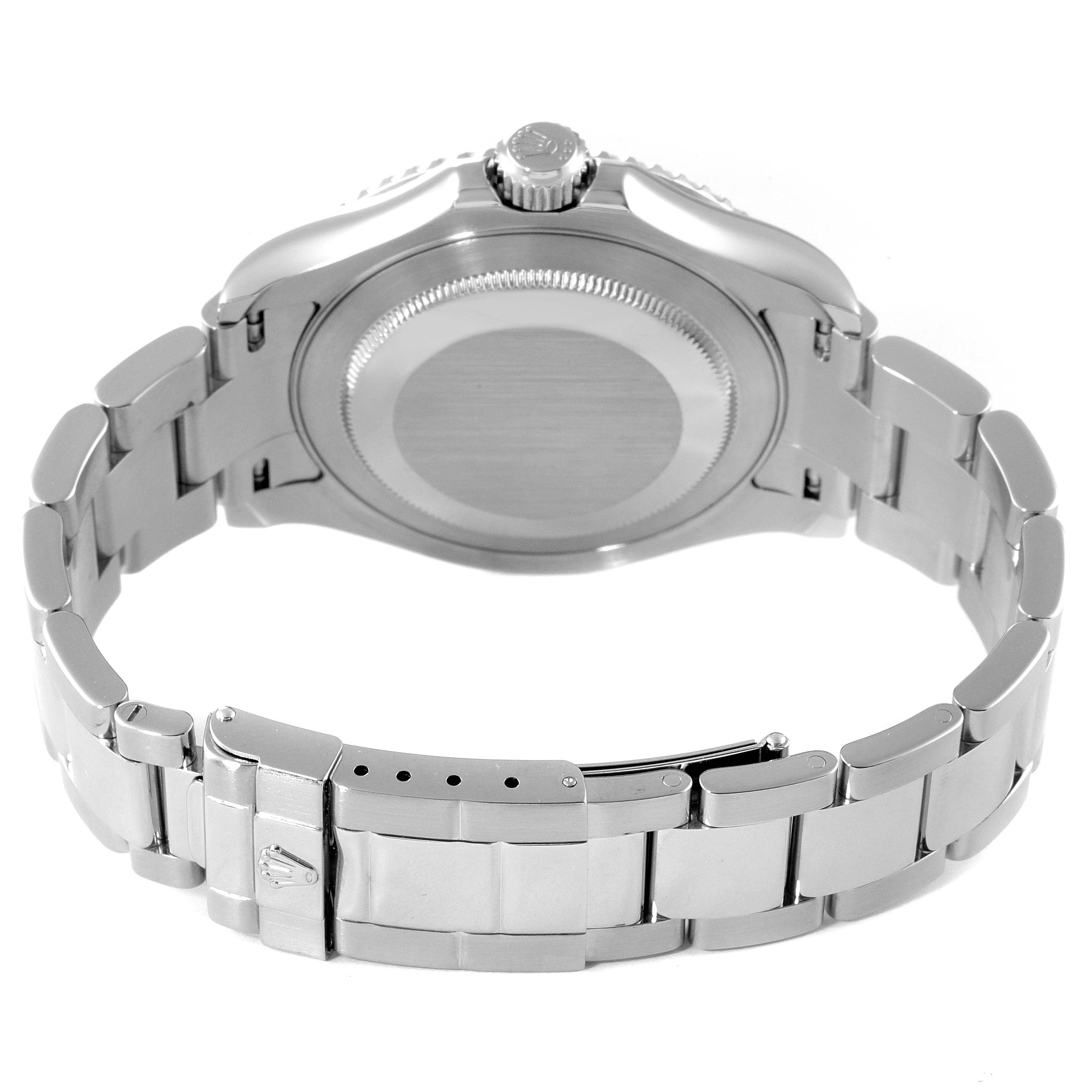 Rolex Yachtmaster 40 Steel Platinum Dial Bezel Mens Watch 16622 Box Papers