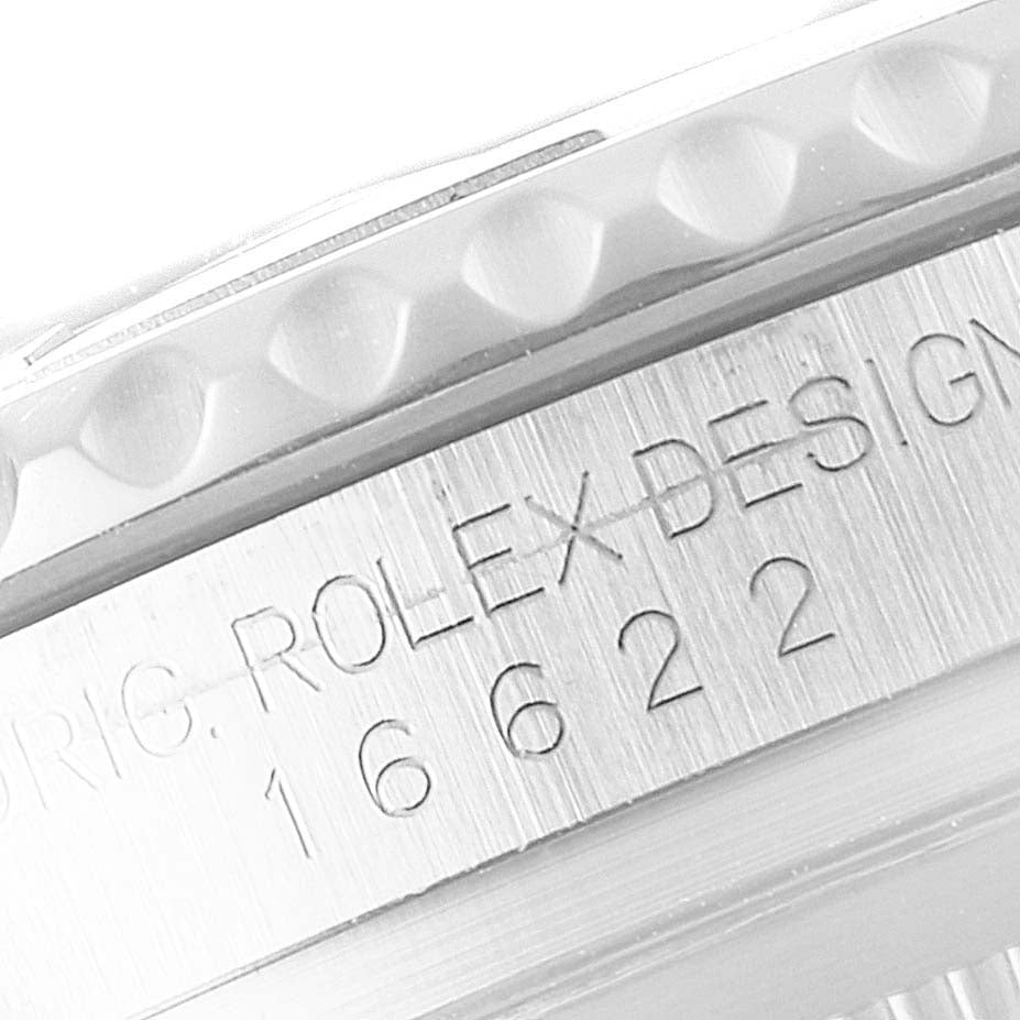 Rolex Yachtmaster 40 Steel Platinum Dial Bezel Mens Watch 16622 Box Papers