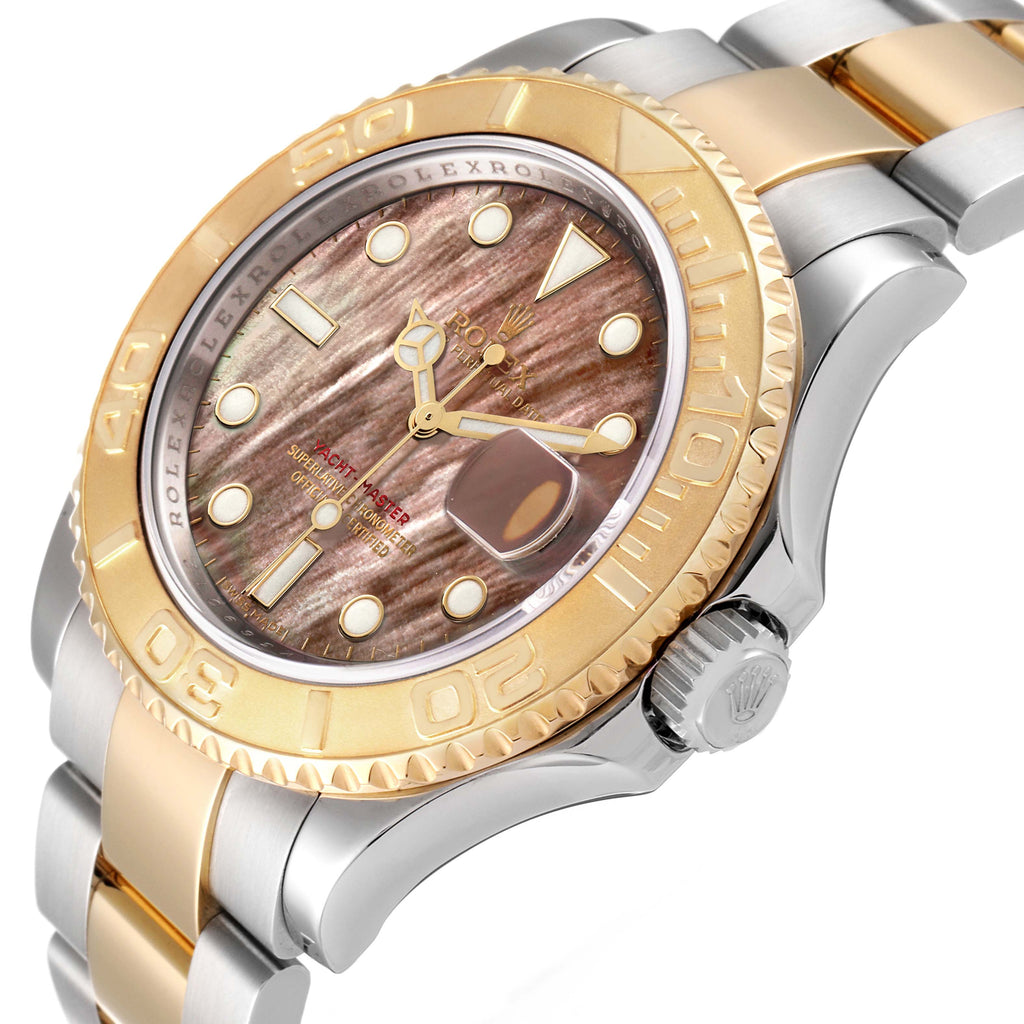Rolex Yachtmaster 40 Steel Yellow Gold MOP Mens Watch 16623
