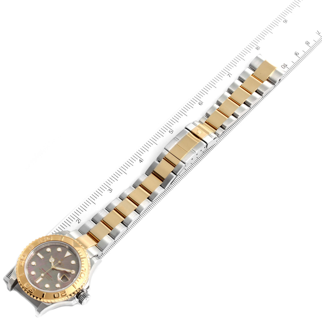 Rolex Yachtmaster 40 Steel Yellow Gold MOP Mens Watch 16623