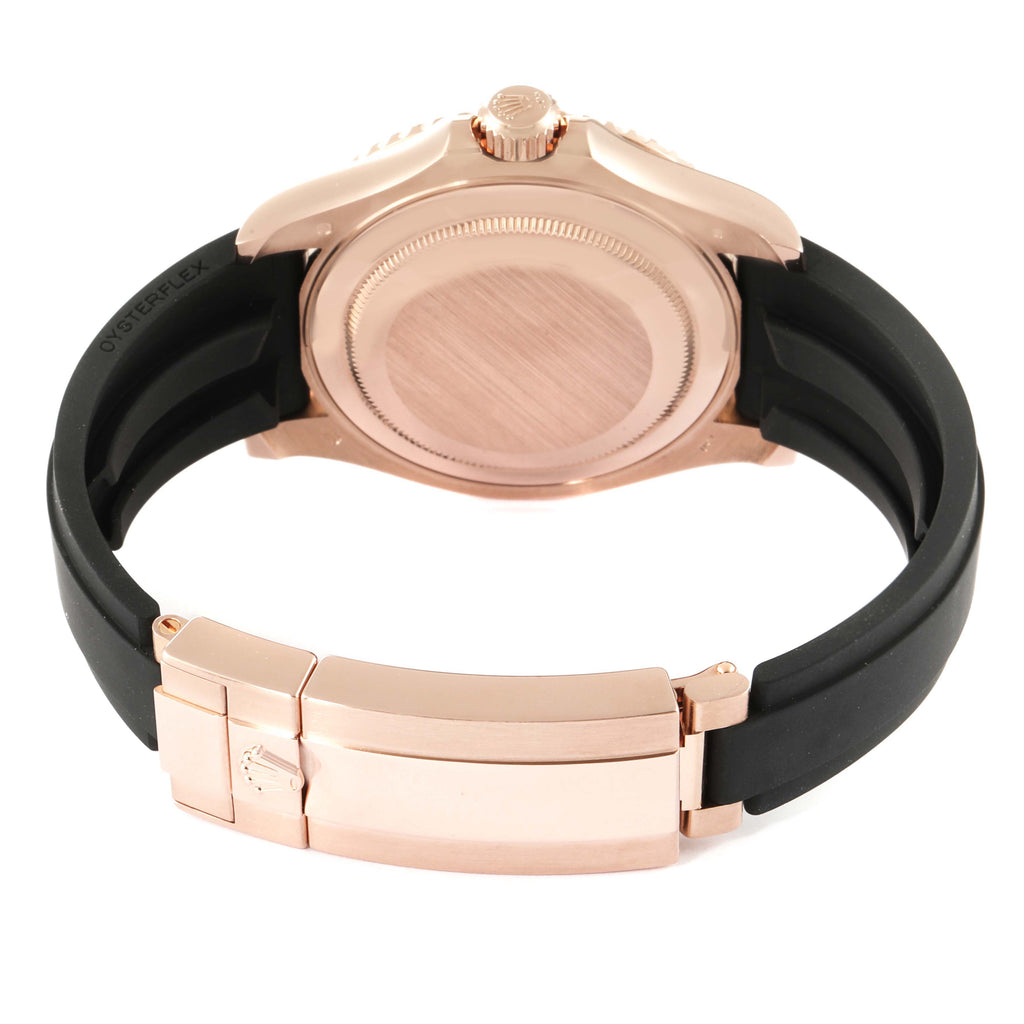 Rolex Yachtmaster 40mm Everose Gold Rubber Strap Mens Watch 126655 Box Card
