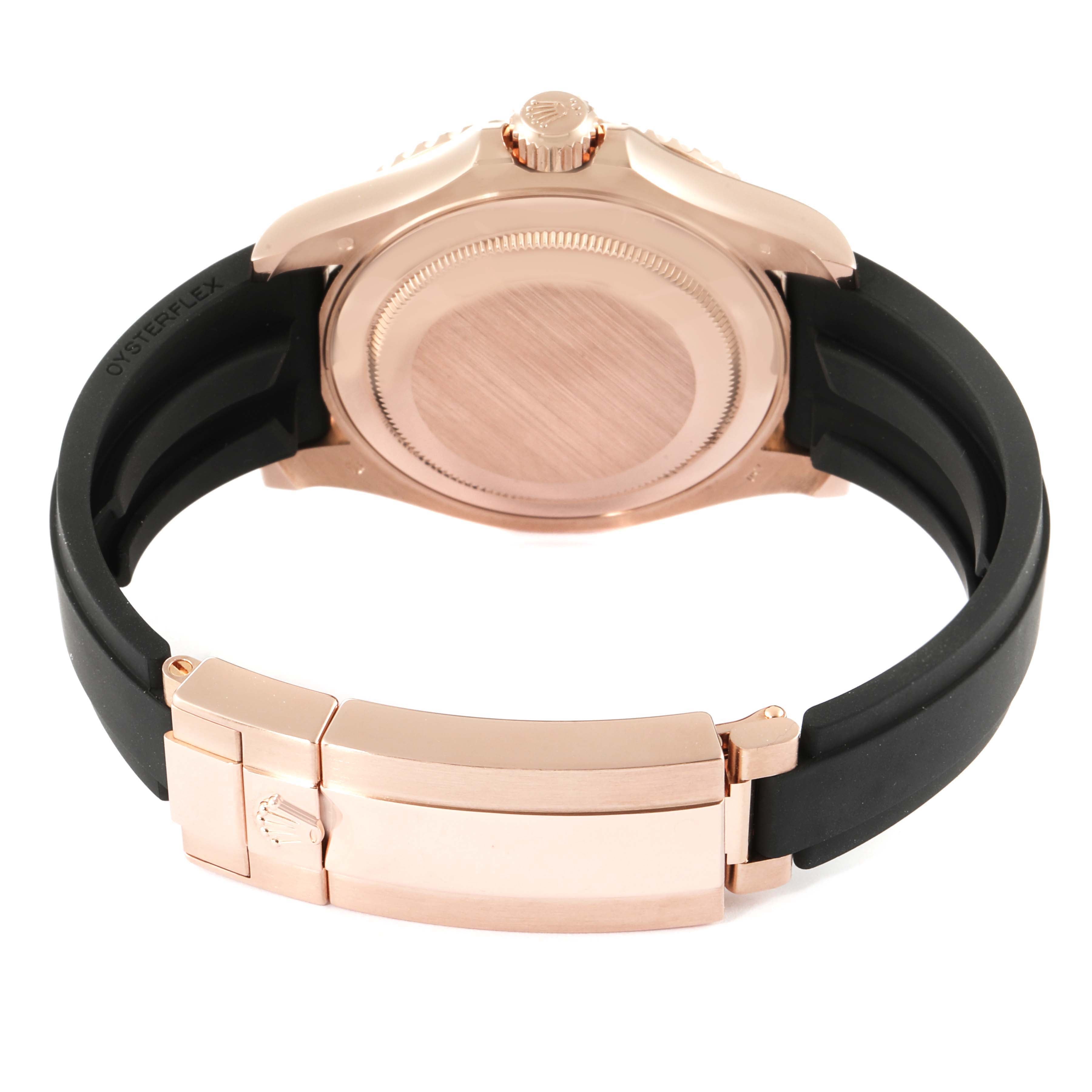 Rolex Yachtmaster 40mm Everose Gold Rubber Strap Mens Watch 126655 Box Card