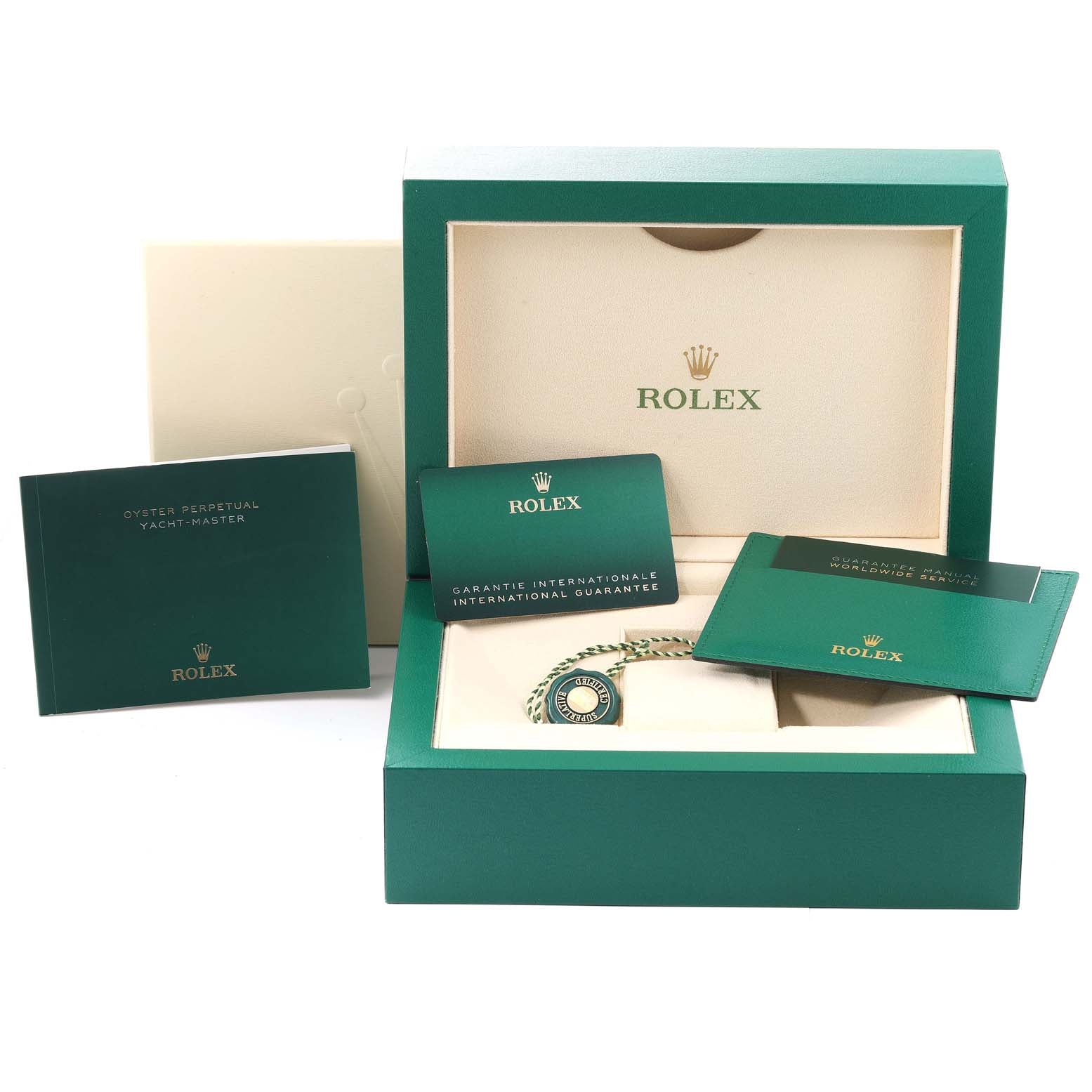 Rolex Yachtmaster 40mm Rose Gold Oysterflex Mens Watch 126655 Box Papers