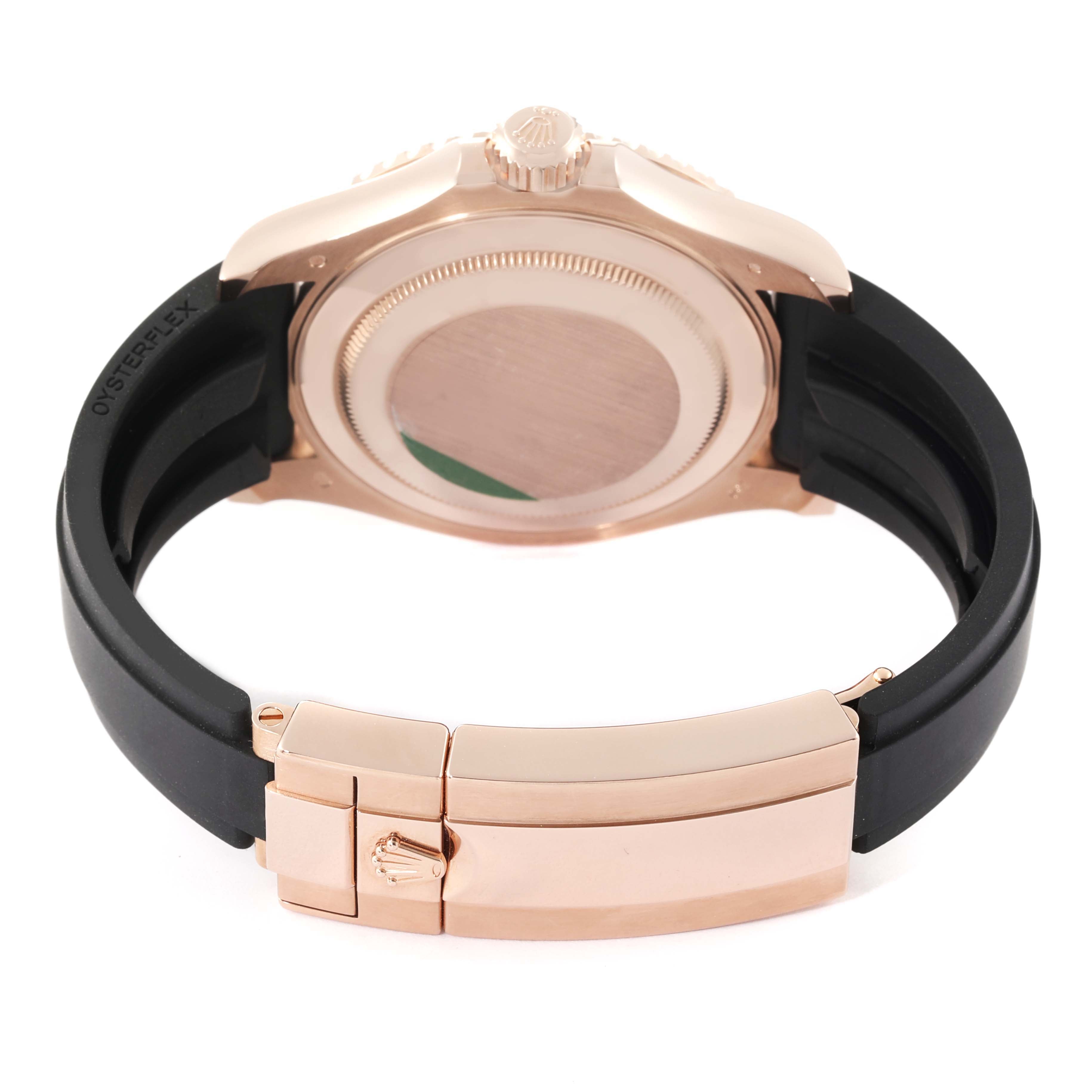 Rolex Yachtmaster 40mm Rose Gold Oysterflex Mens Watch 126655 Box Papers