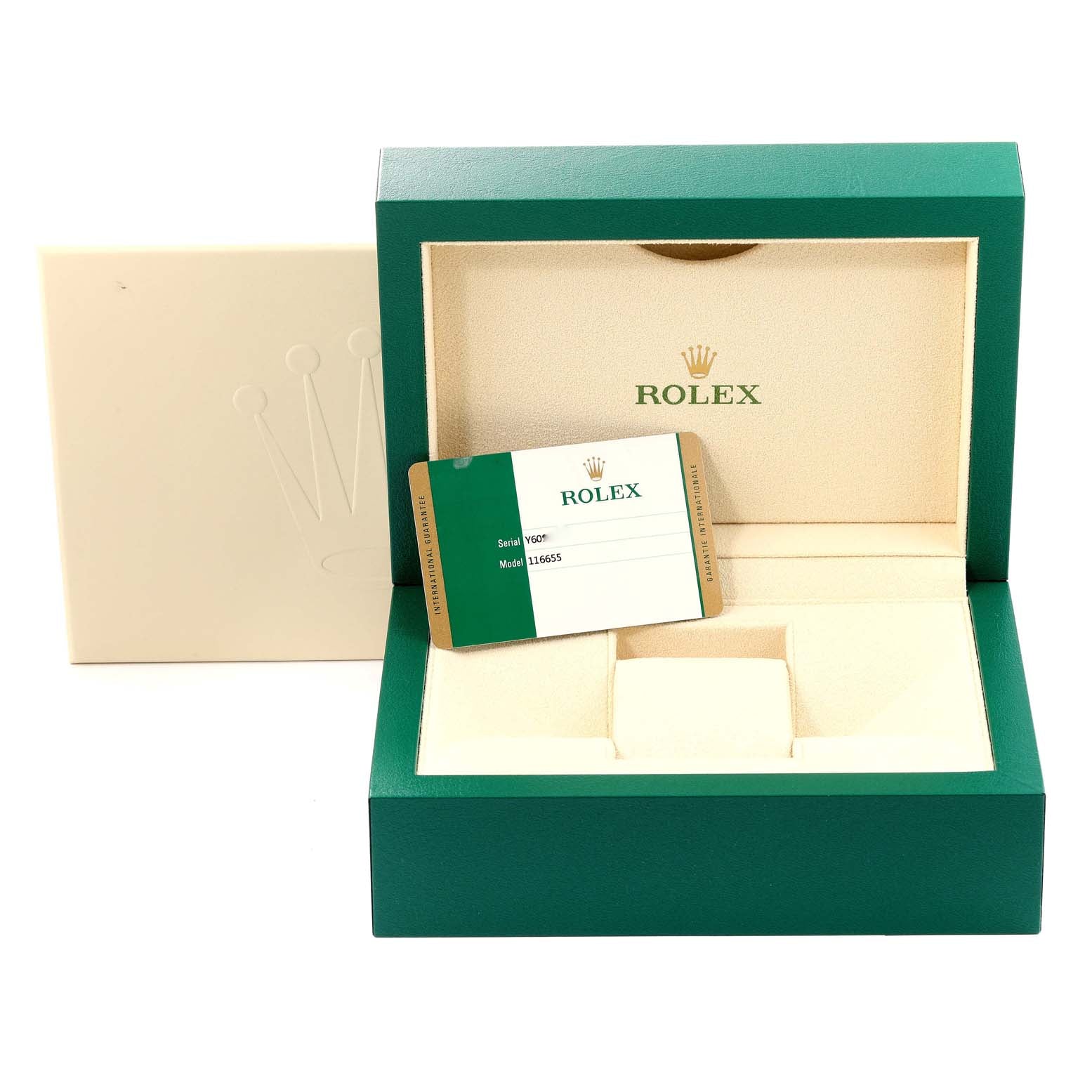 Rolex Yachtmaster 40mm Everose Gold Rubber Strap Watch 116655 Box Card