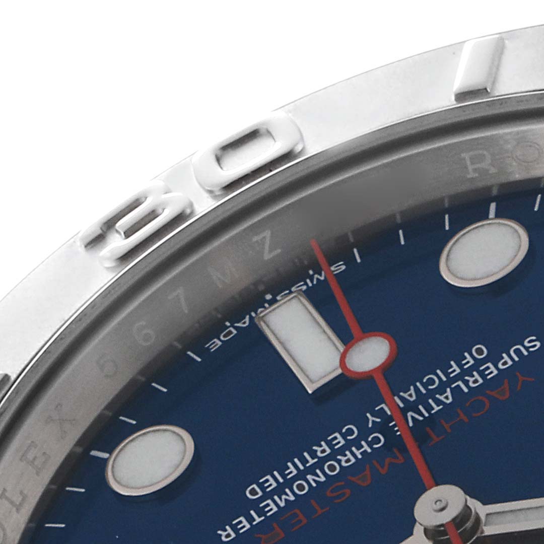 Rolex Yachtmaster 40mm Steel Platinum Blue Dial Mens Watch 116622 Unworn