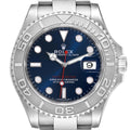 Rolex Yachtmaster 40mm Steel Platinum Blue Dial Mens Watch 116622 Unworn