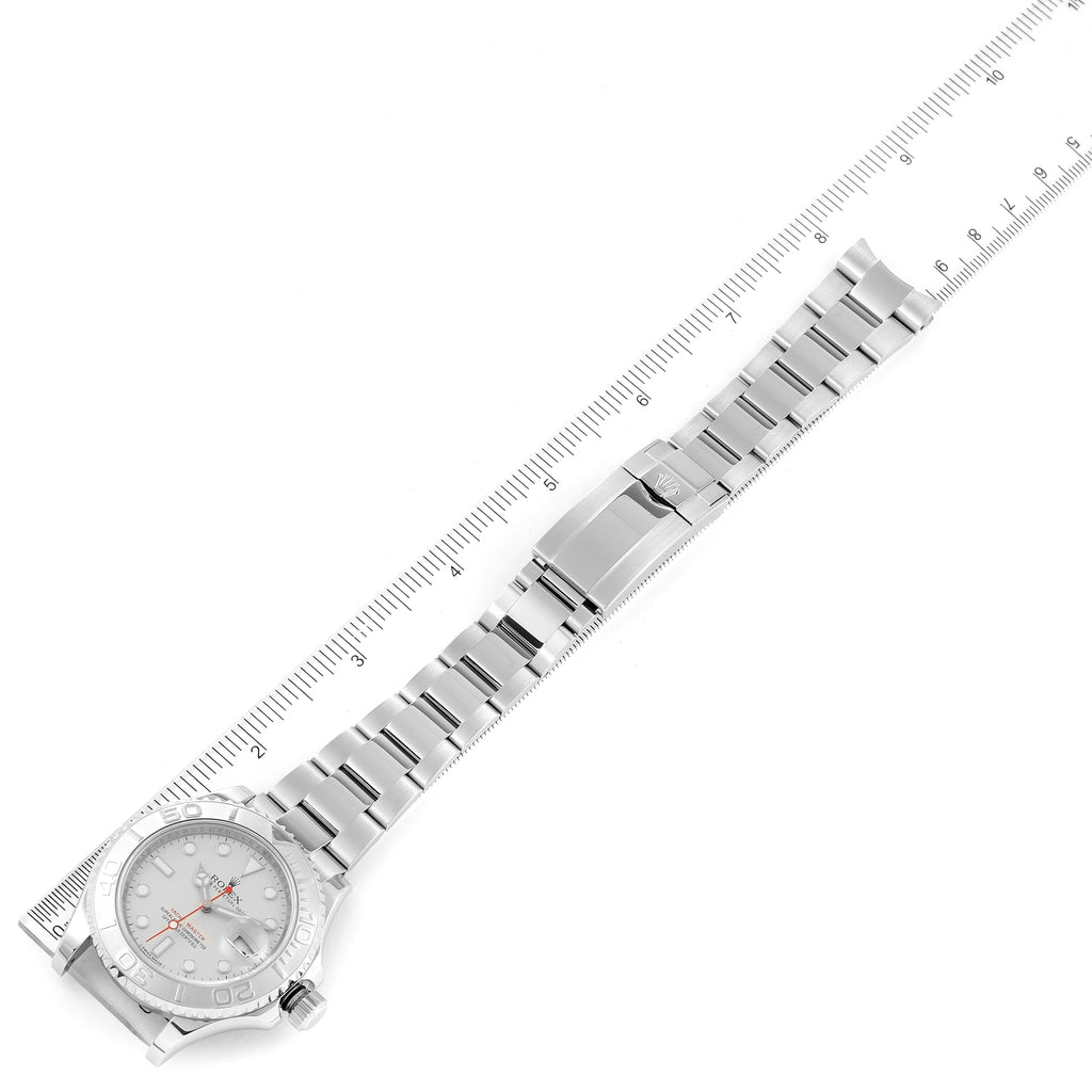 Rolex Yachtmaster 40mm Steel Platinum Dial Bezel Mens Watch 116622
