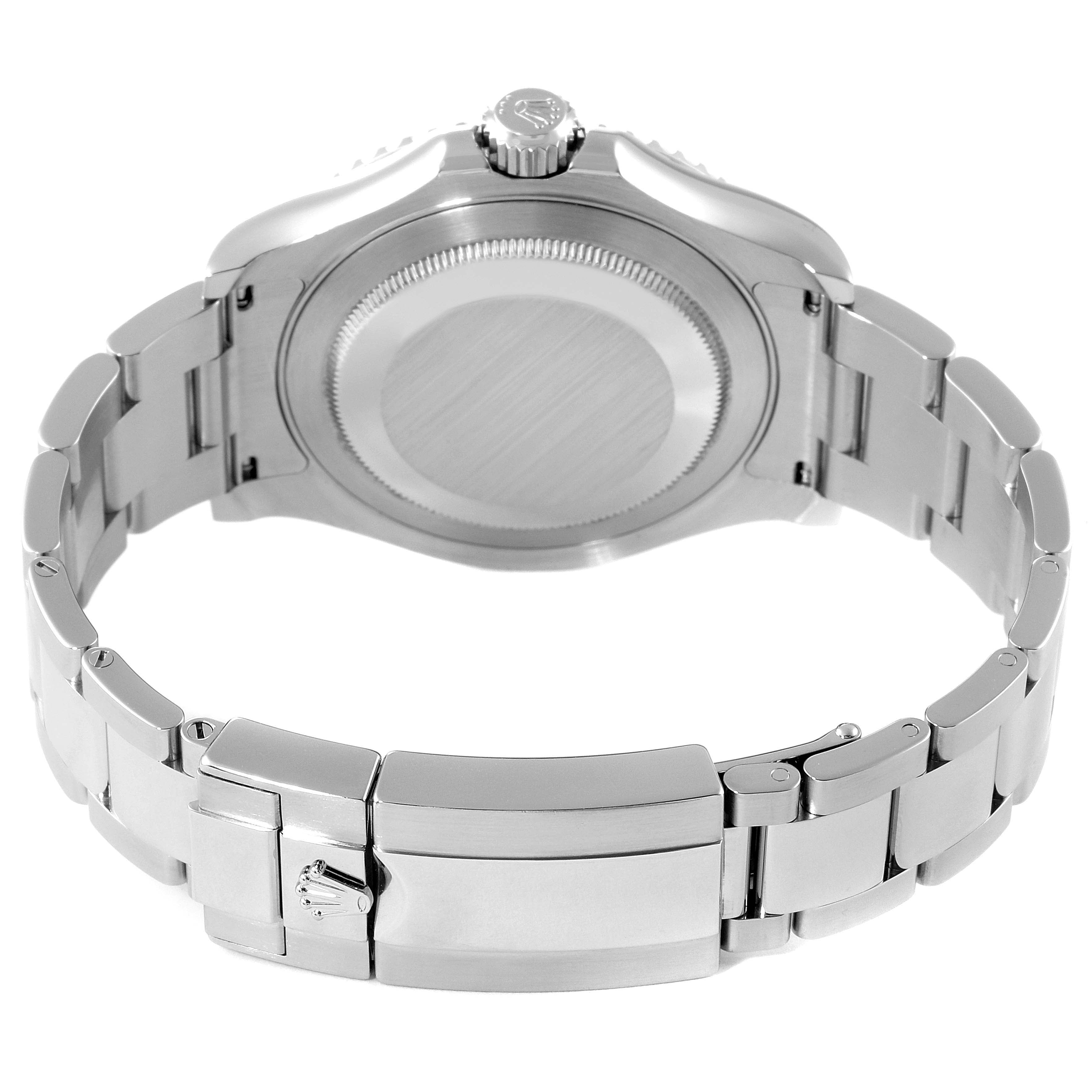 Rolex Yachtmaster 40mm Steel Platinum Dial Bezel Mens Watch 116622