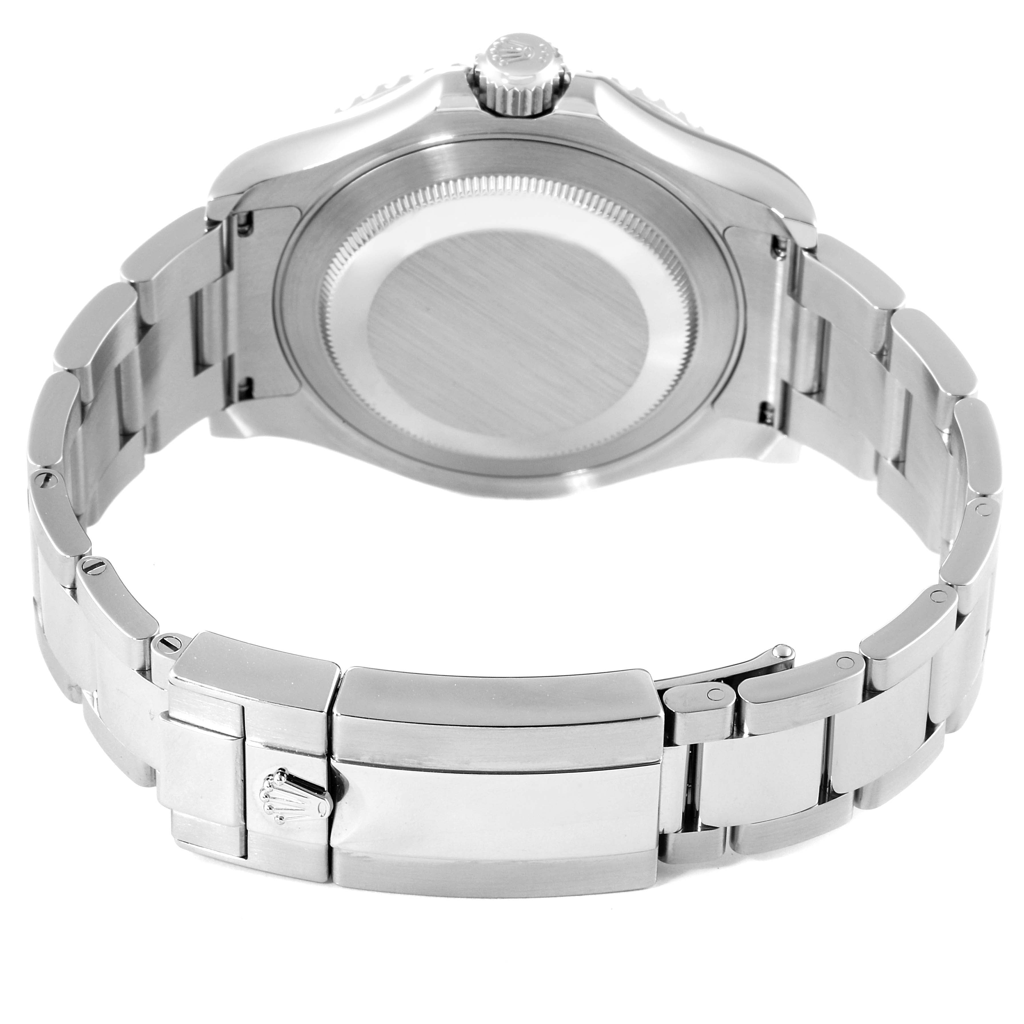 Rolex Yachtmaster 40mm Steel Platinum Dial Bezel Mens Watch 116622 Box Card