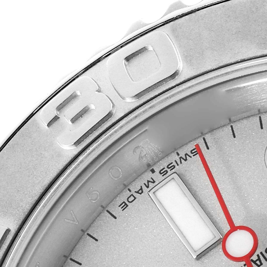 Rolex Yachtmaster 40mm Steel Platinum Dial Bezel Mens Watch 16622