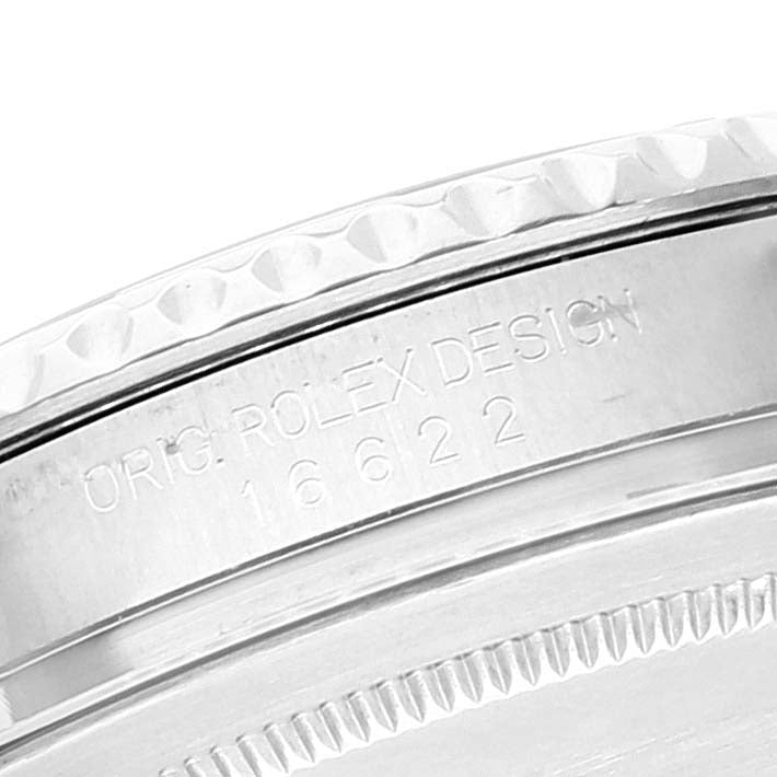 Rolex Yachtmaster 40mm Steel Platinum Dial Bezel Mens Watch 16622
