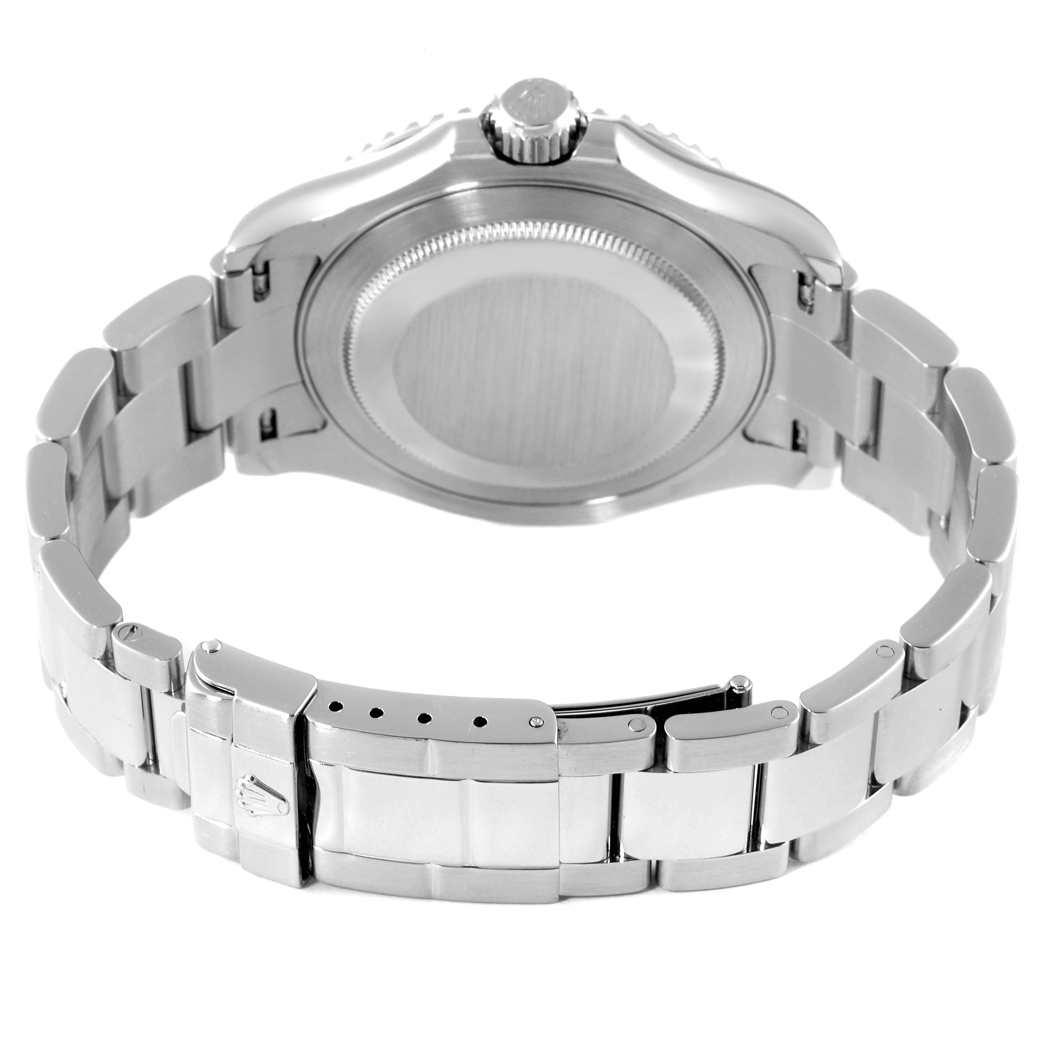 Rolex Yachtmaster 40mm Steel Platinum Dial Bezel Mens Watch 16622