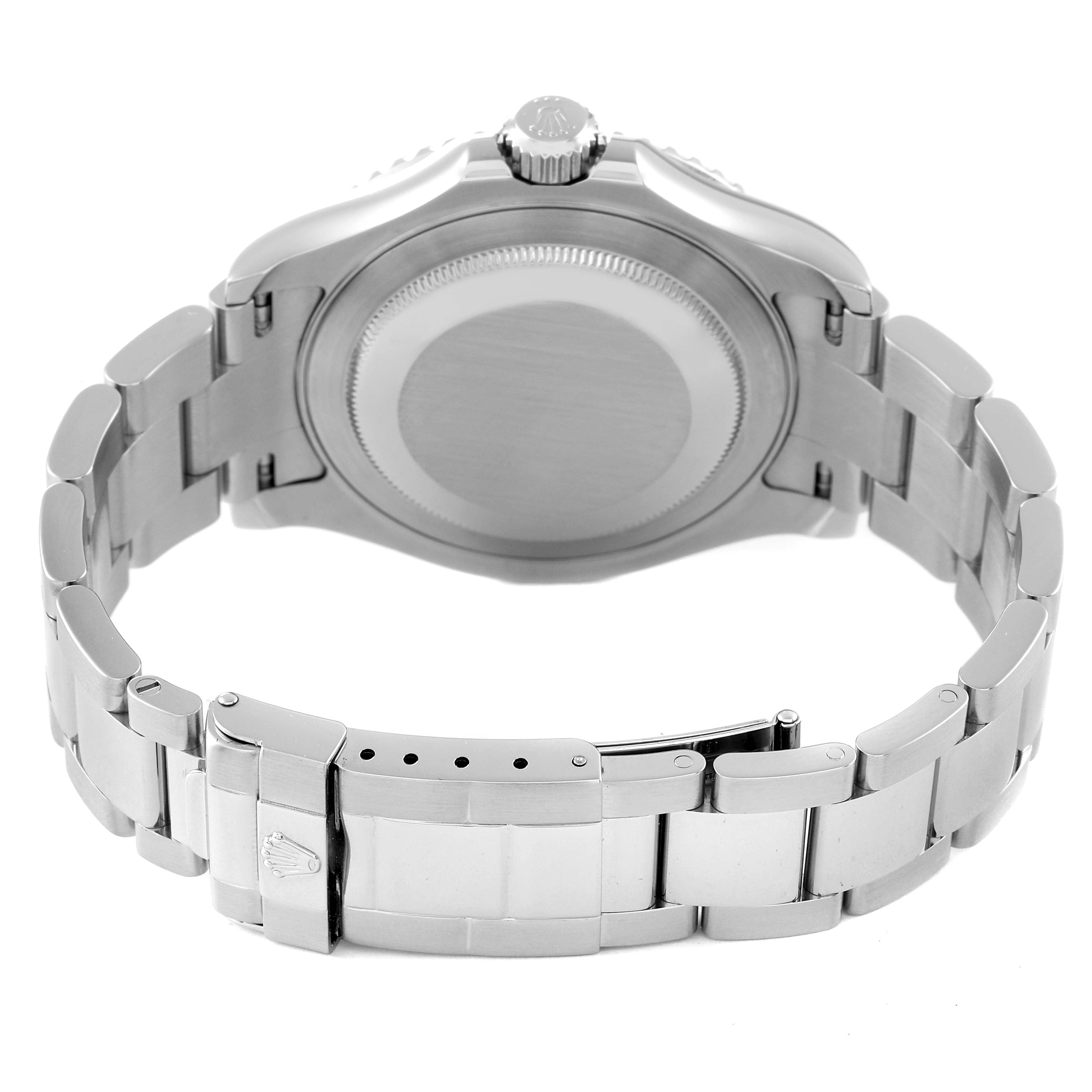 Rolex Yachtmaster 40mm Steel Platinum Dial Bezel Mens Watch 16622 Box Card