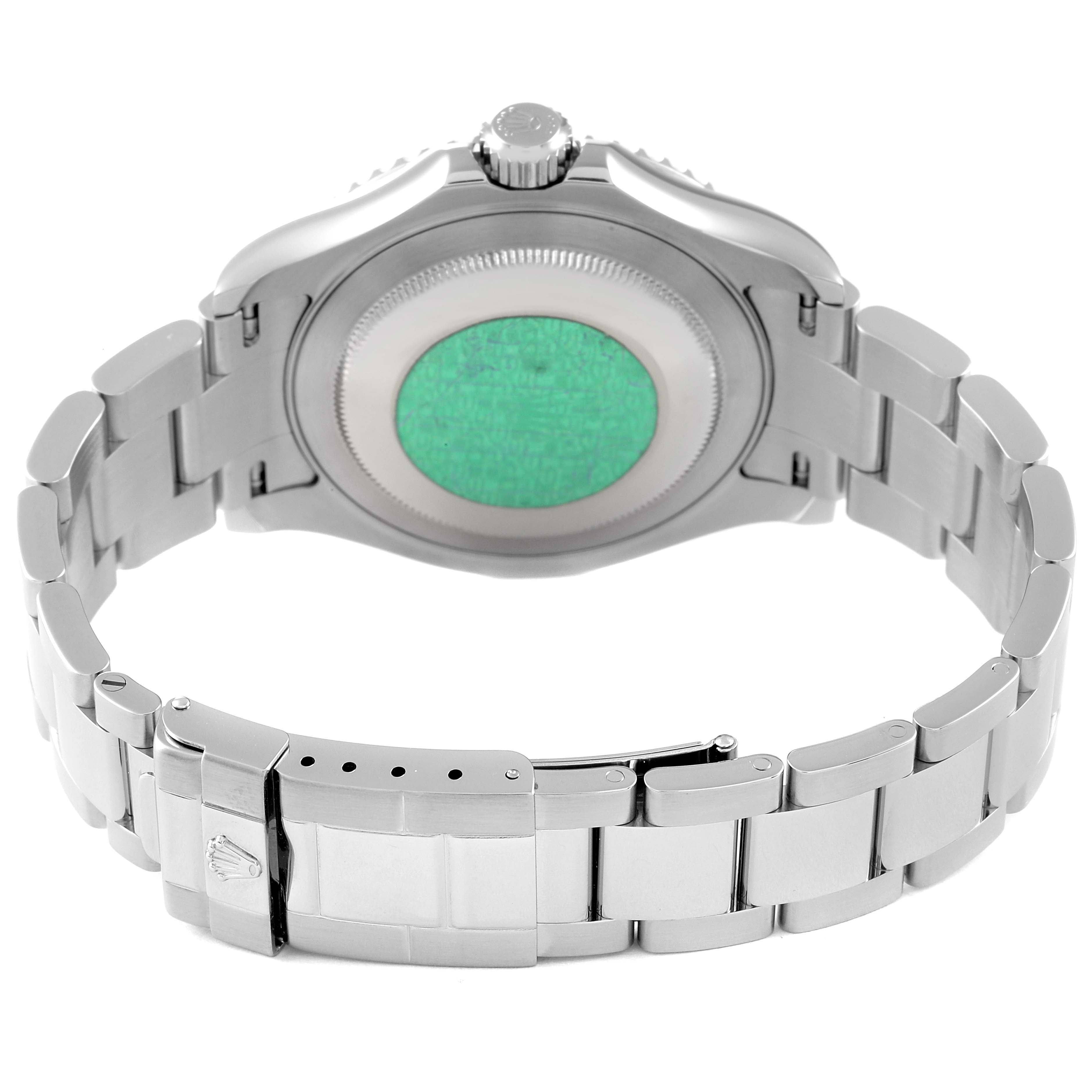 Rolex Yachtmaster 40mm Steel Platinum Dial Bezel Mens Watch 16622 Box Papers
