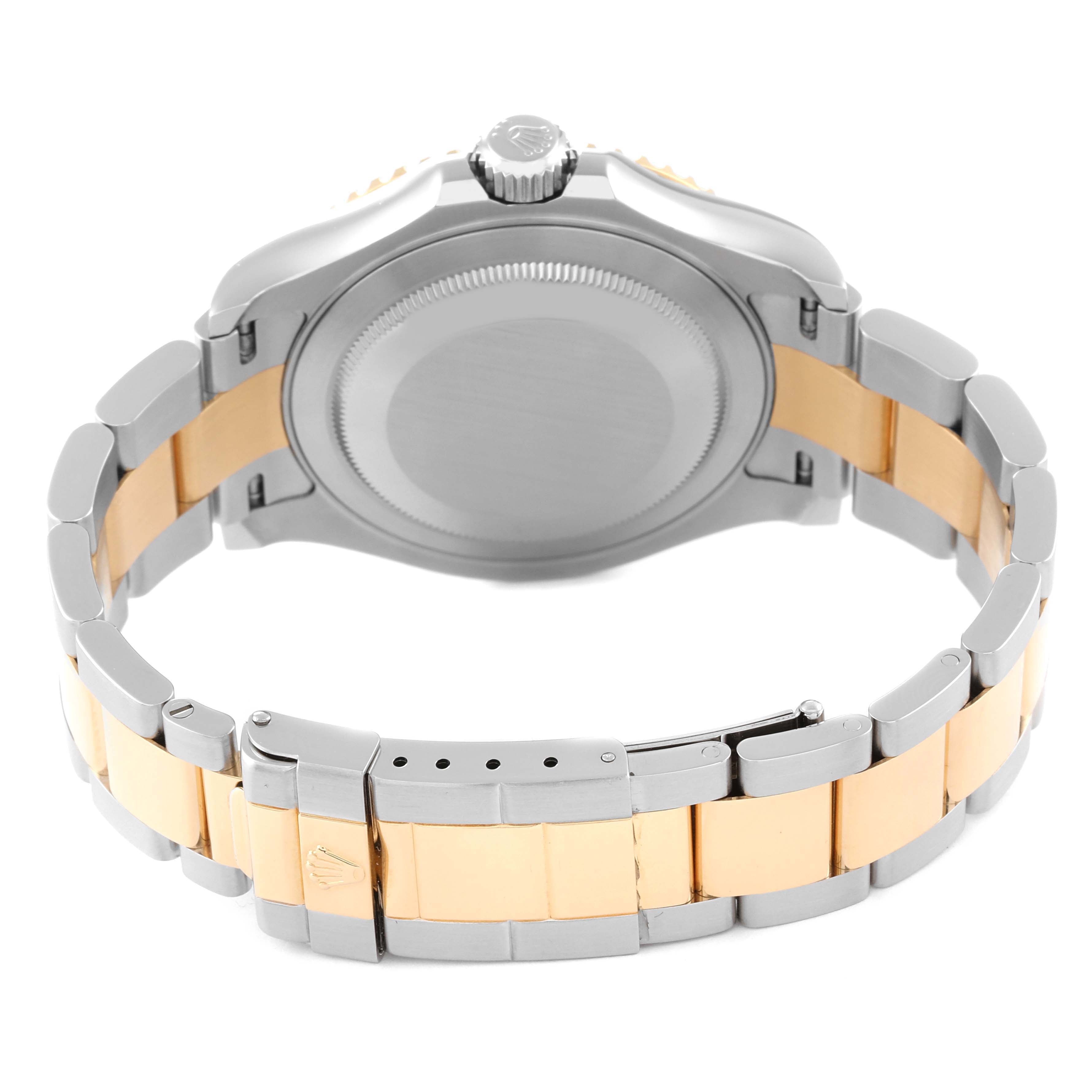 Rolex Yachtmaster 40mm Steel Yellow Gold Blue Dial Mens Watch 16623 Box Card