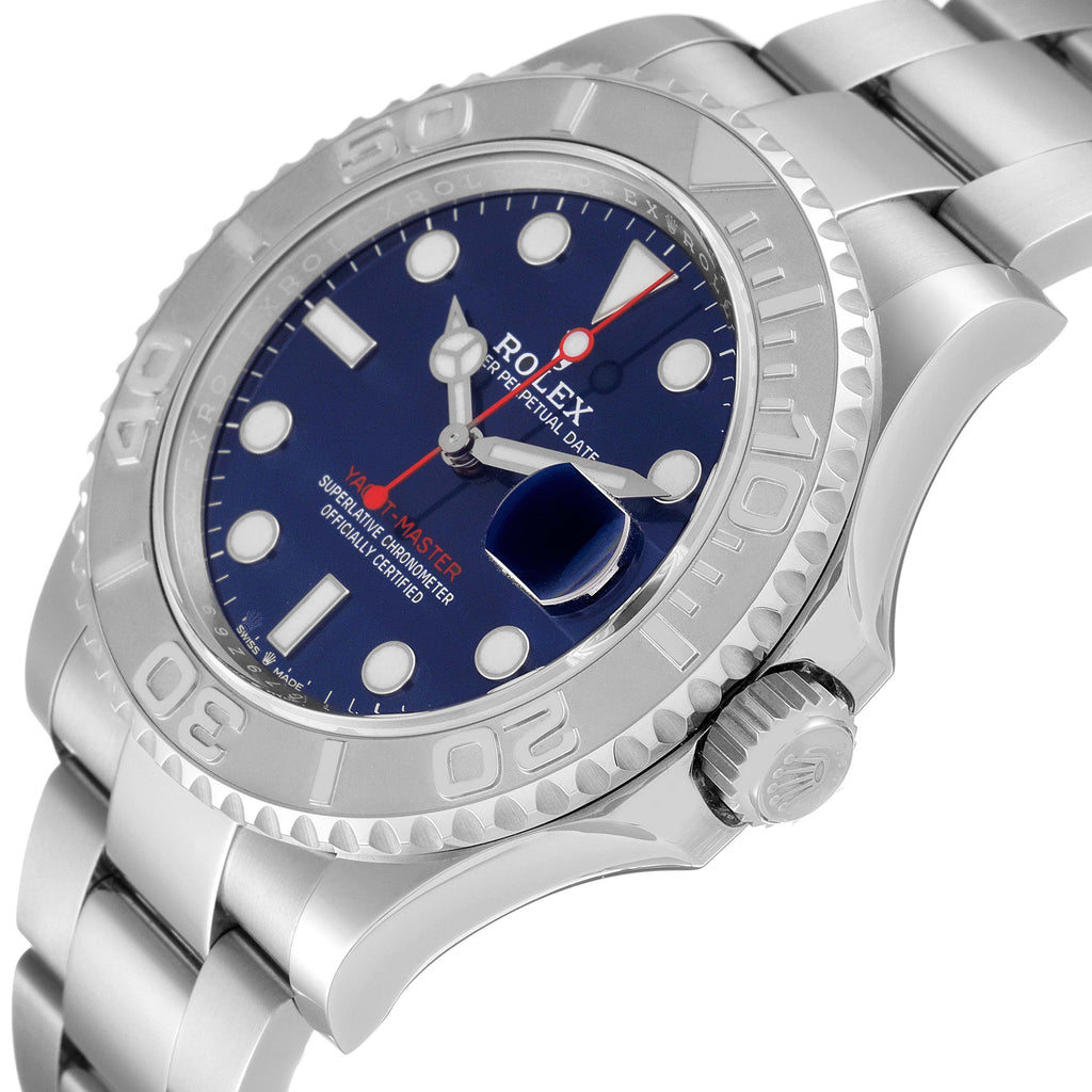 Rolex Yachtmaster Blue Dial Steel Platinum Mens Watch 126622 Unworn