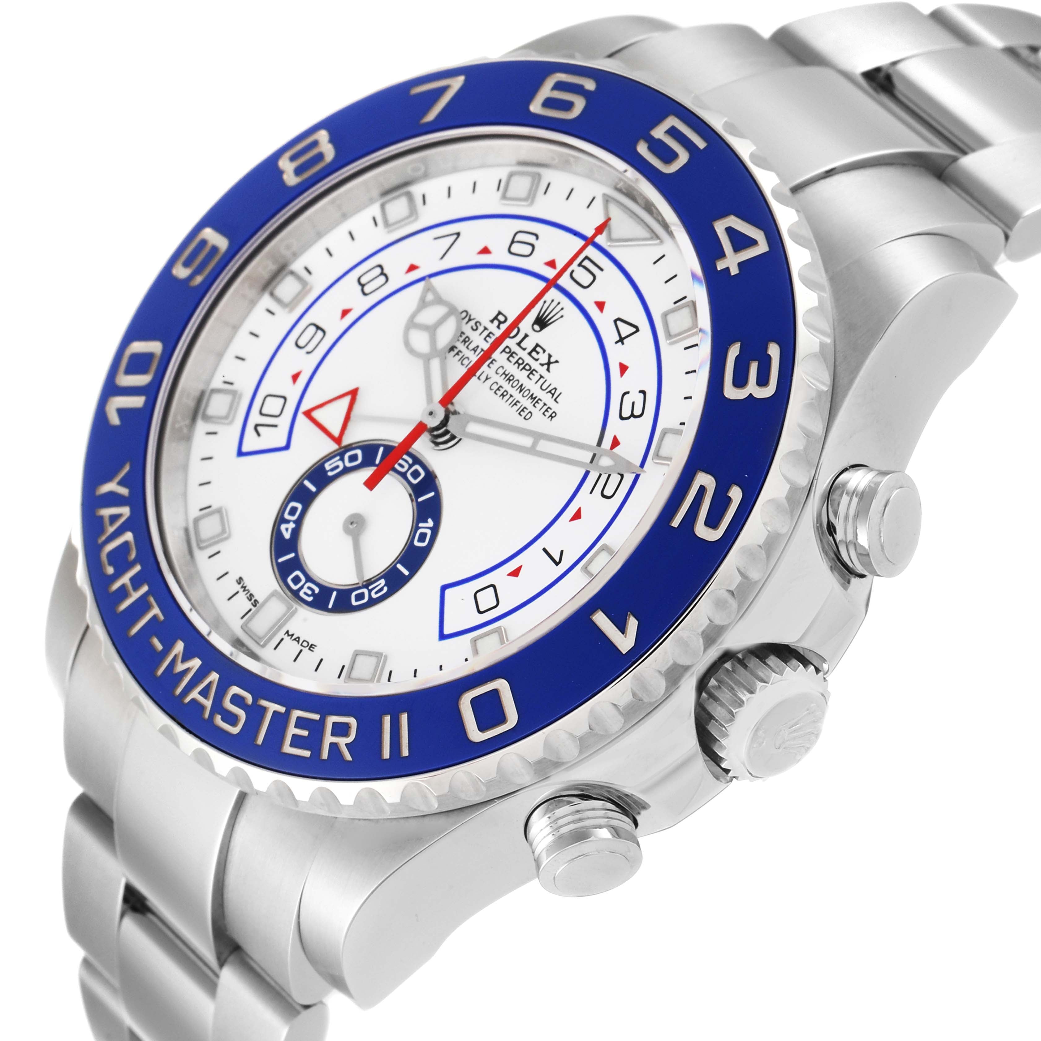 Rolex Yachtmaster II 44 Steel Blue Cerachrom Bezel Mens Watch 116680 Unworn
