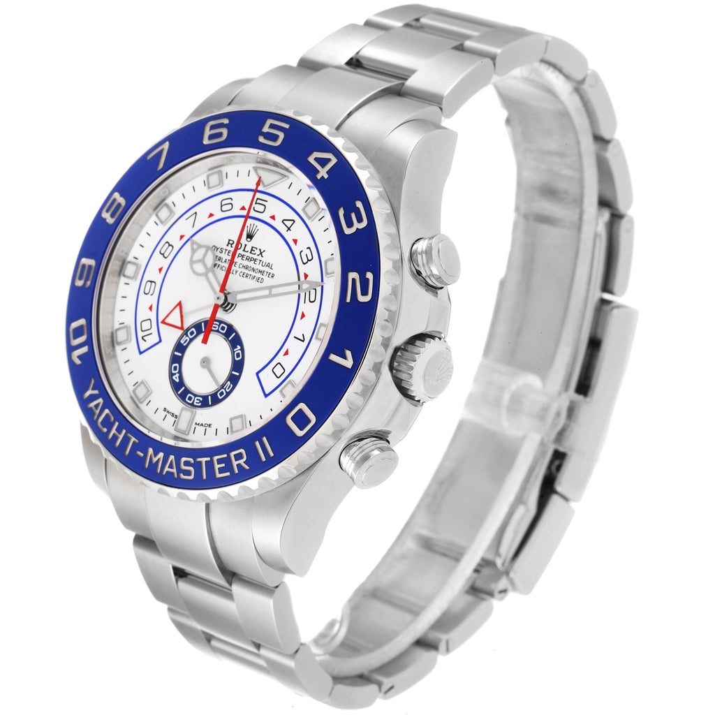Rolex Yachtmaster II 44 Steel Blue Cerachrom Bezel Mens Watch 116680 Unworn