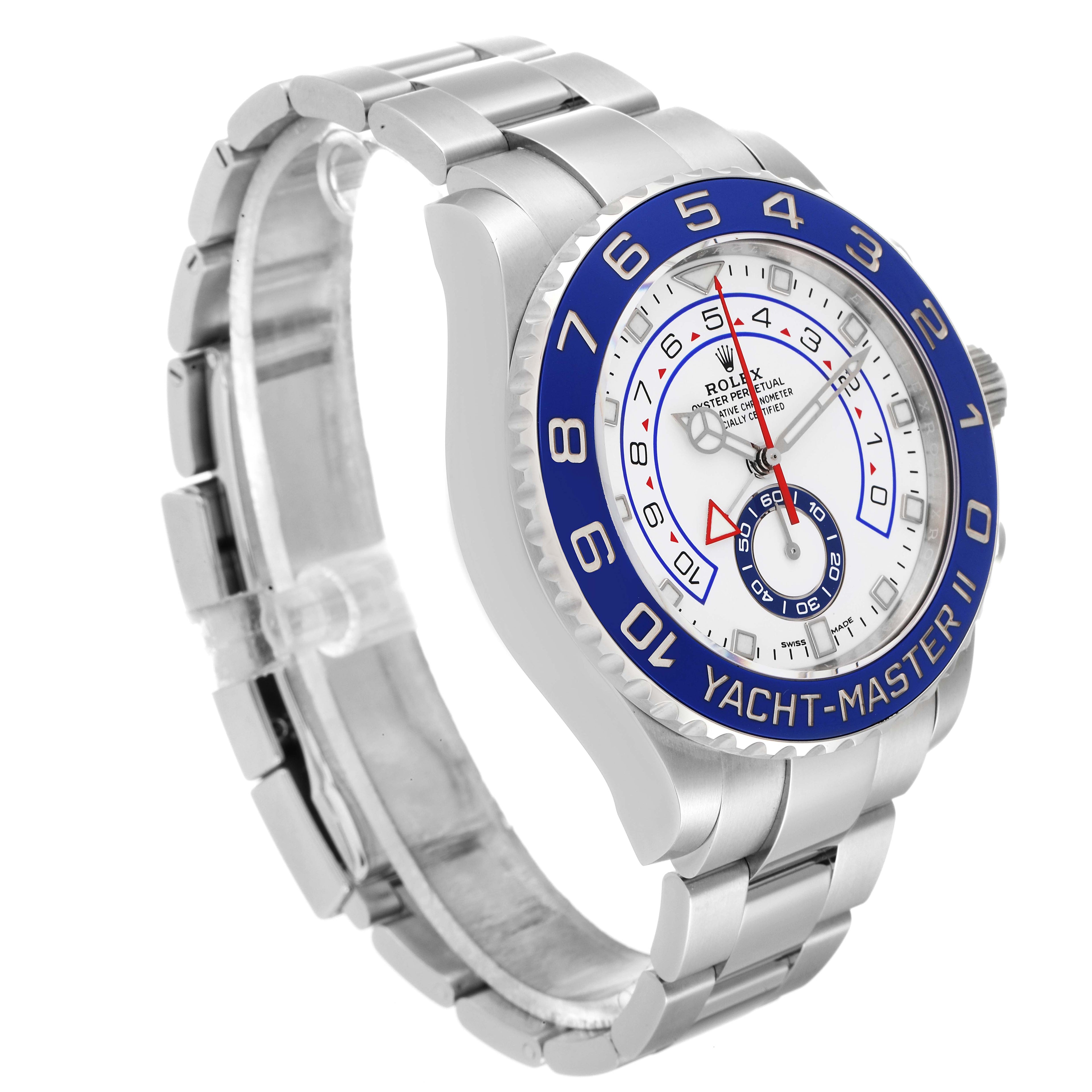 Rolex Yachtmaster II 44 Steel Blue Cerachrom Bezel Mens Watch 116680 Unworn