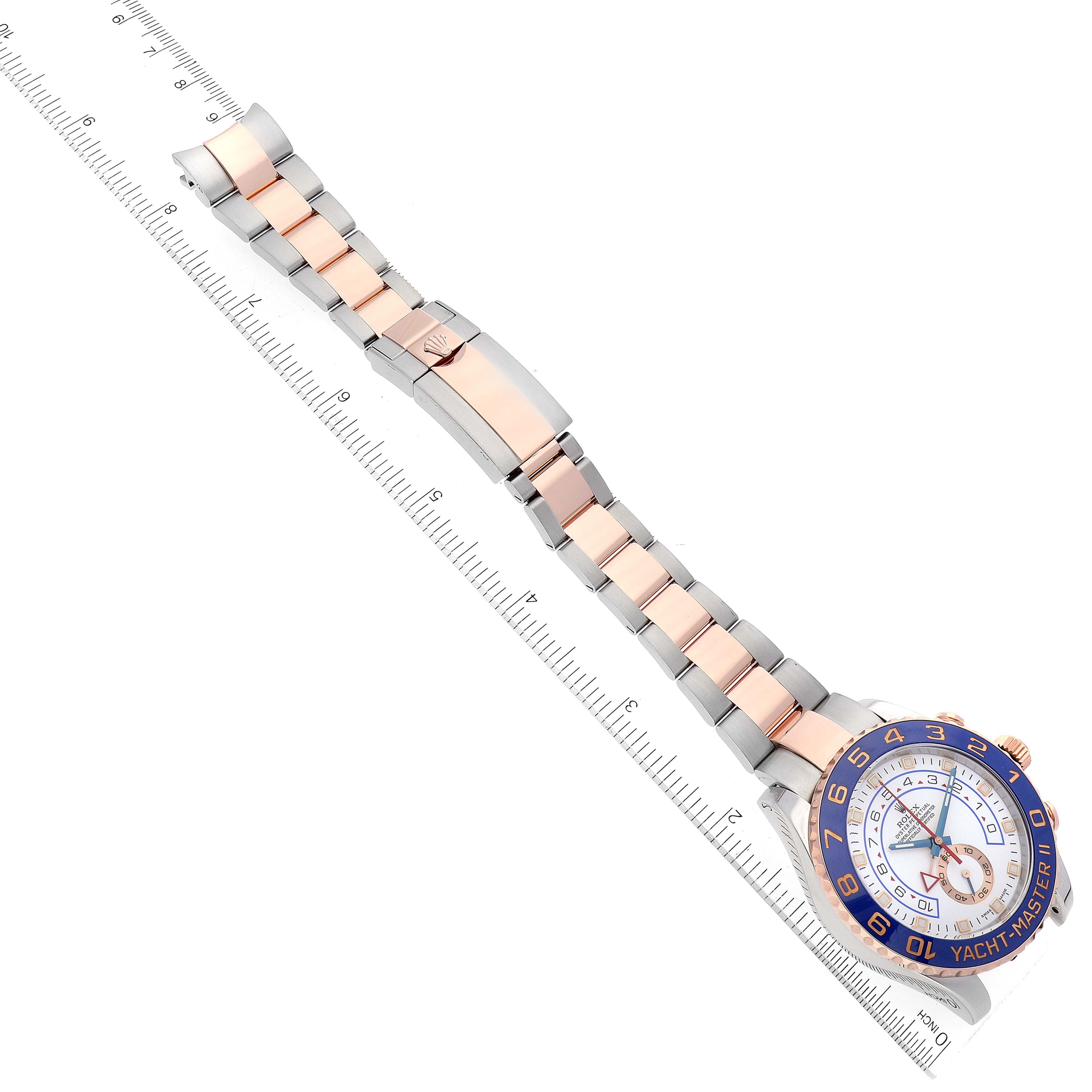 Rolex Yachtmaster II 44mm Steel Rose Gold Mens Watch 116681