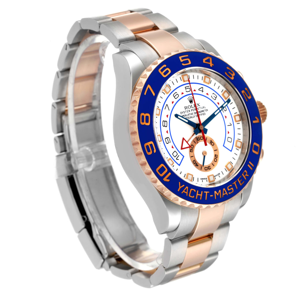 Rolex Yachtmaster II 44mm Steel Rose Gold Mens Watch 116681