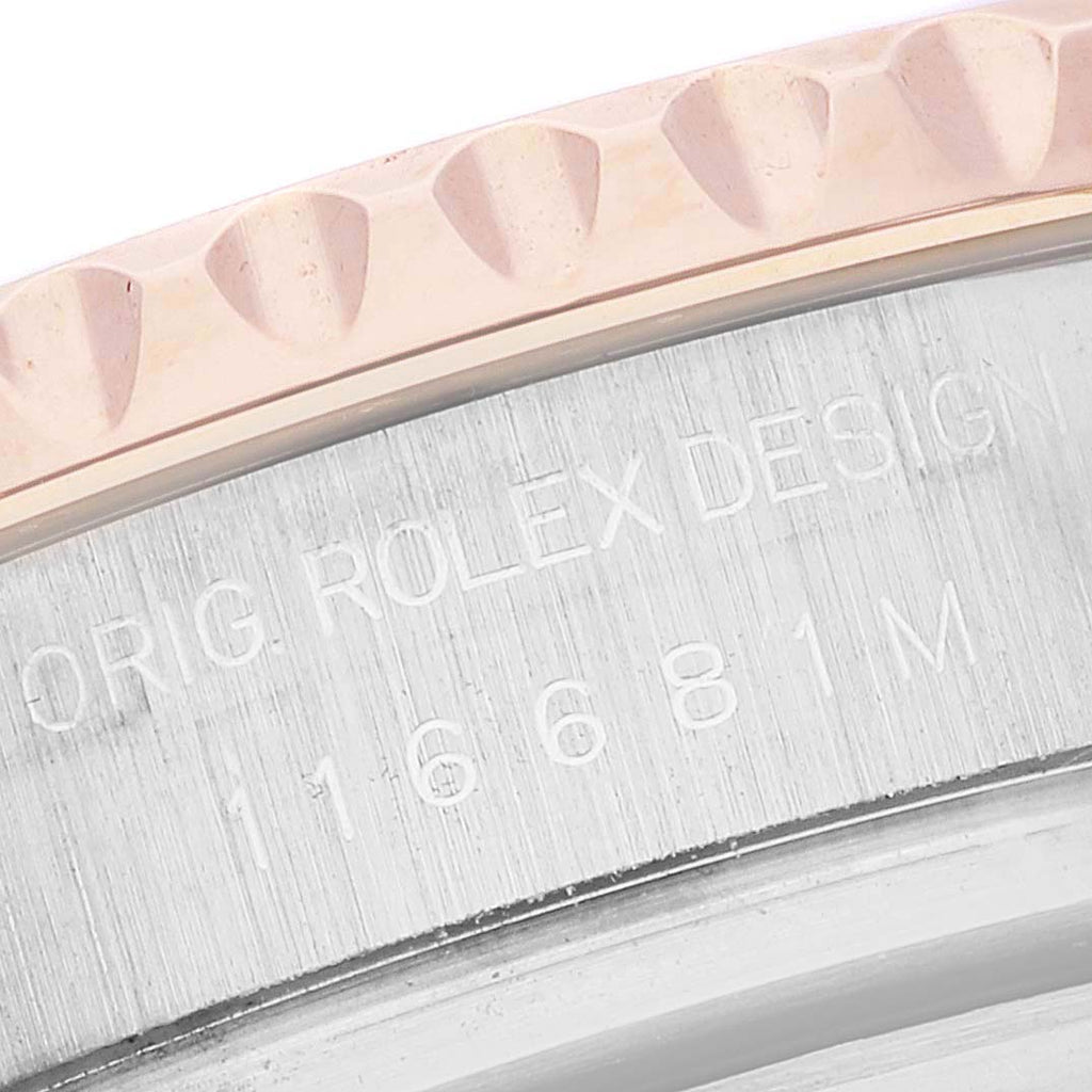 Rolex Yachtmaster II 44mm Steel Rose Gold Mens Watch 116681