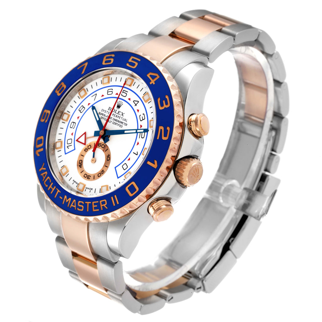 Rolex Yachtmaster II 44mm Steel Rose Gold Mens Watch 116681
