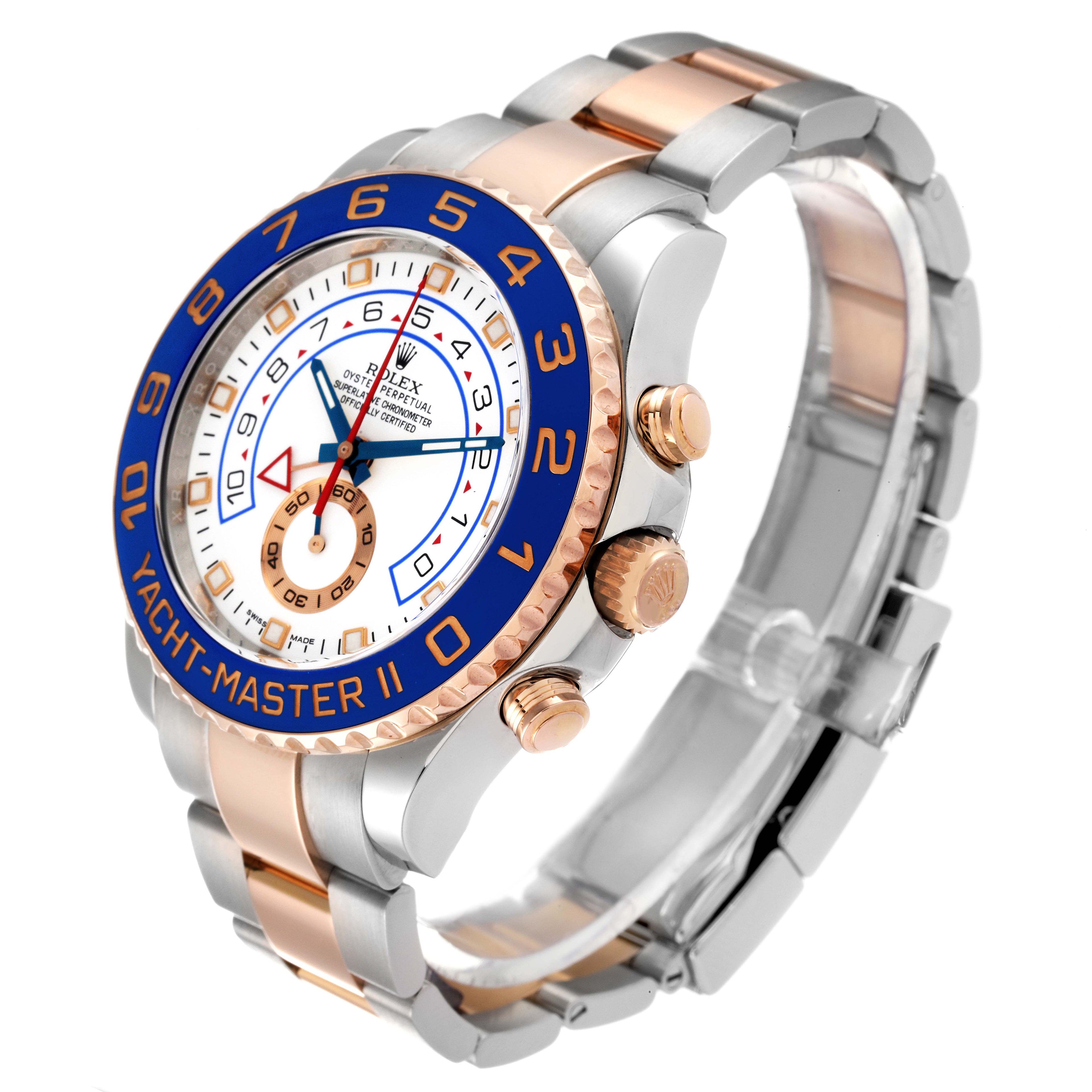 Rolex Yachtmaster II 44mm Steel Rose Gold Mens Watch 116681