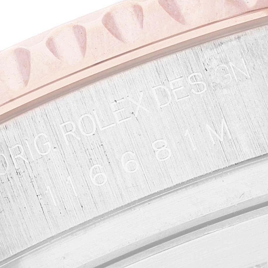 Rolex Yachtmaster II 44mm Steel Rose Gold Mens Watch 116681 Box Card