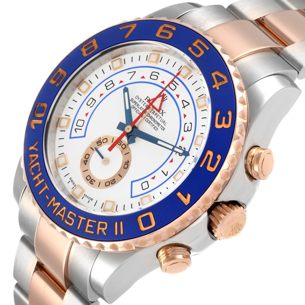 Rolex Yachtmaster II Rolesor EveRose Gold Steel Mens Watch 116681