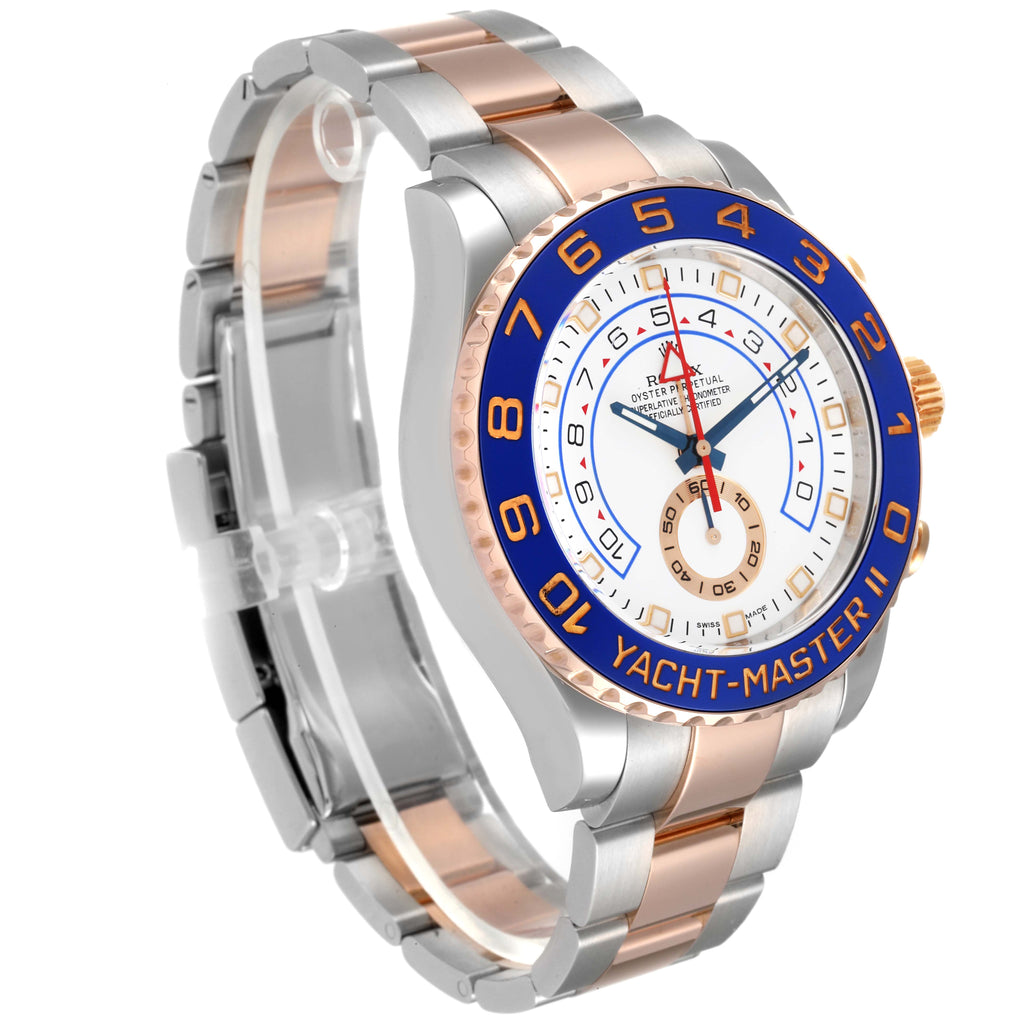 Rolex Yachtmaster II Rolesor EveRose Gold Steel Mens Watch 116681