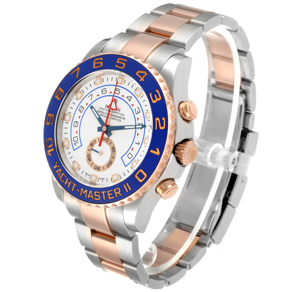 Rolex Yachtmaster II Rolesor EveRose Gold Steel Mens Watch 116681