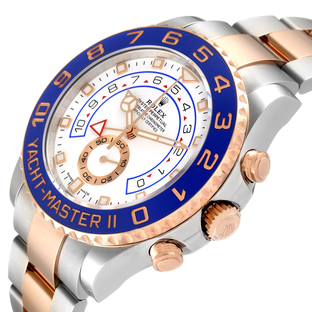 Rolex Yachtmaster II Rolesor EveRose Gold Steel Mens Watch 116681 Unworn