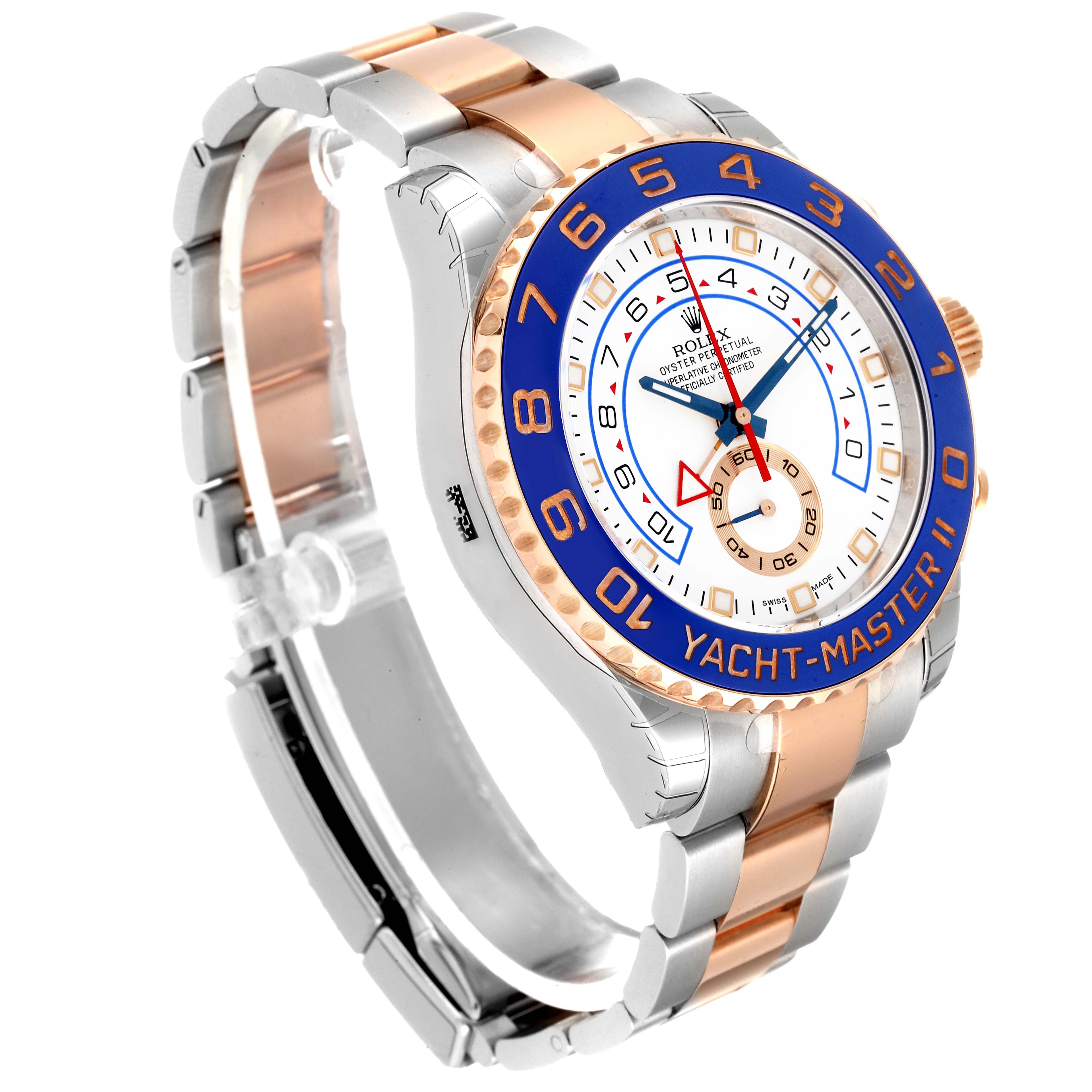 Rolex Yachtmaster II Steel Rose Gold Mens Watch 116681 Unworn