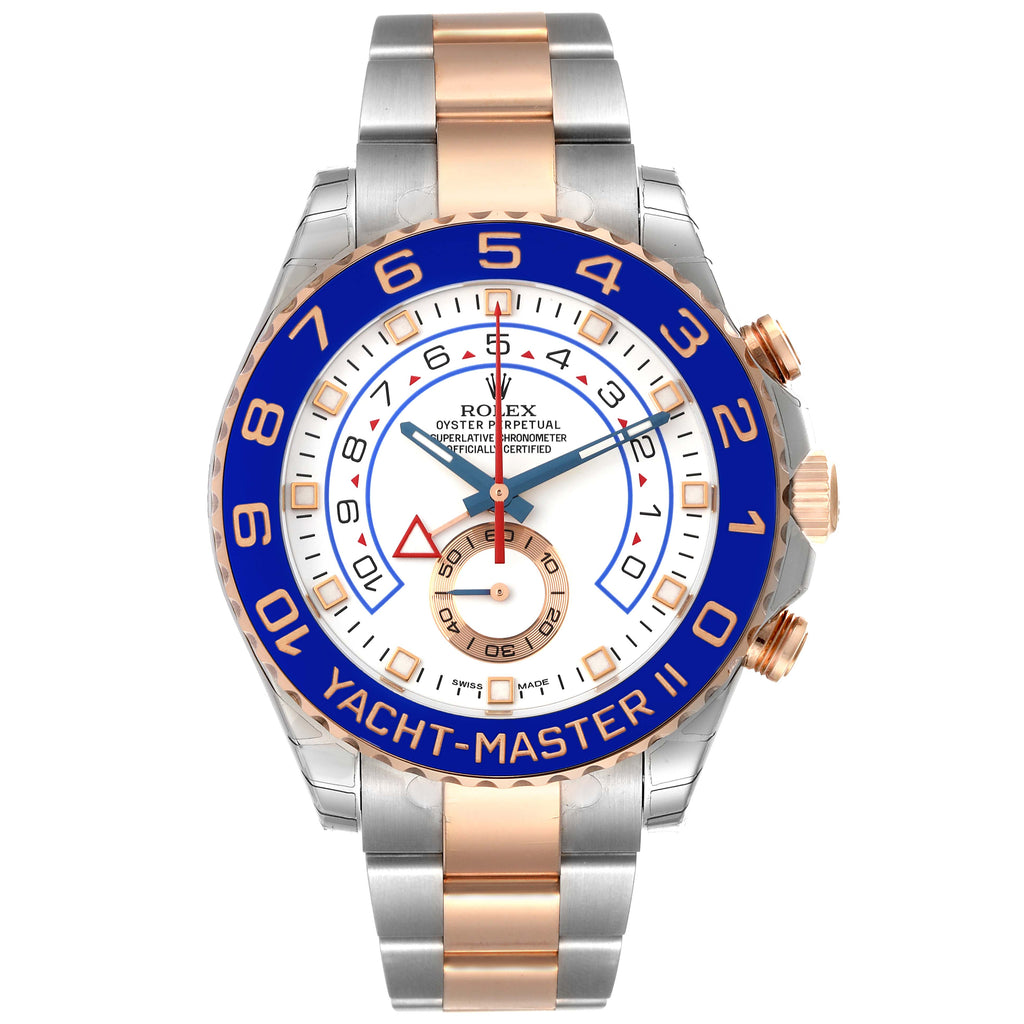 Rolex Yachtmaster II Steel Rose Gold Mens Watch 116681 Unworn