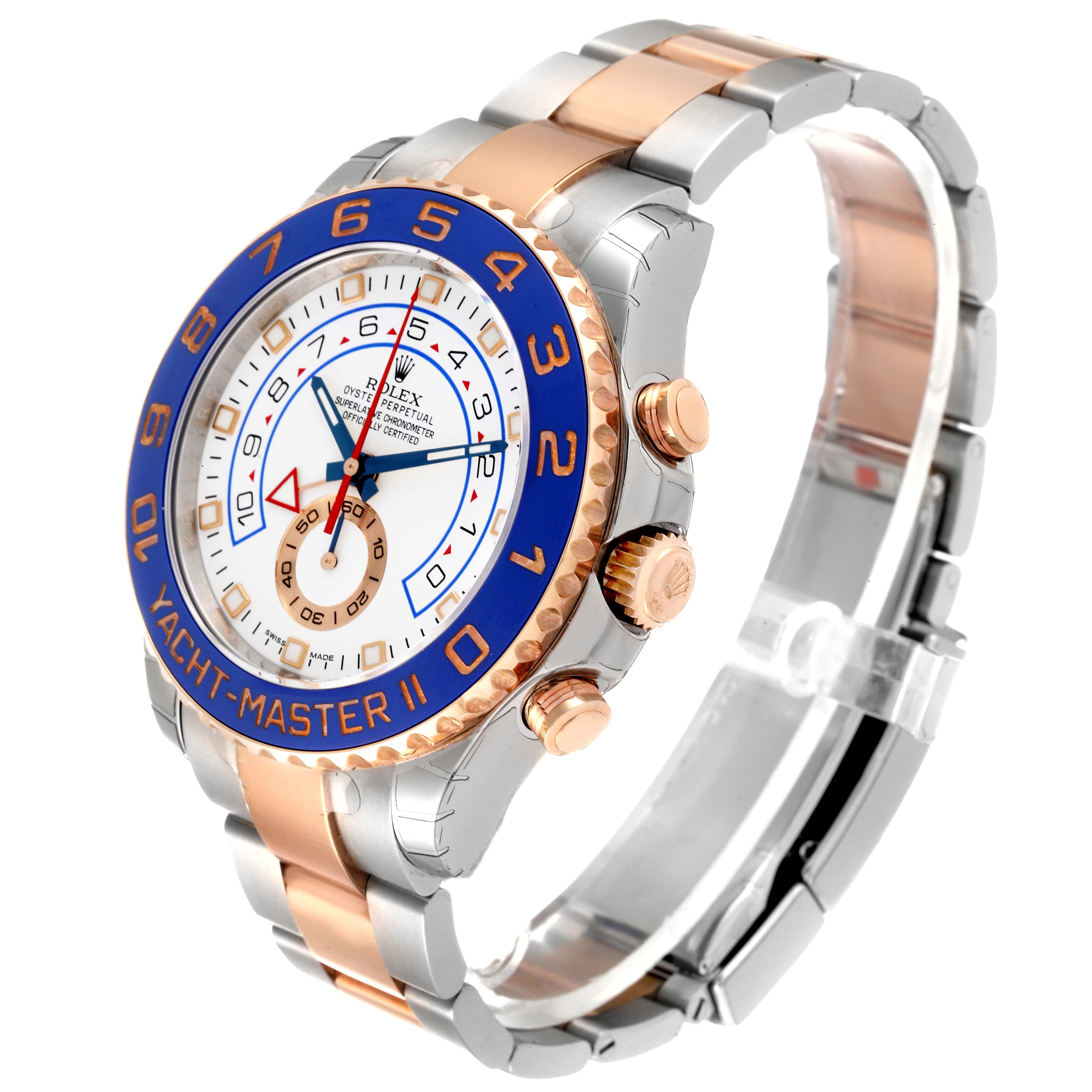 Rolex Yachtmaster II Steel Rose Gold Mens Watch 116681 Unworn