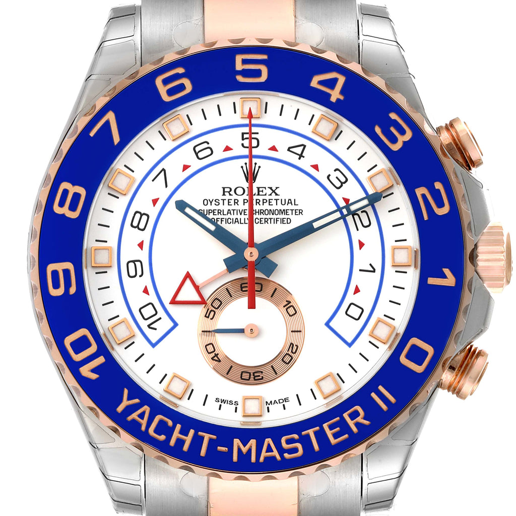 Rolex Yachtmaster II Steel Rose Gold Mens Watch 116681 Unworn