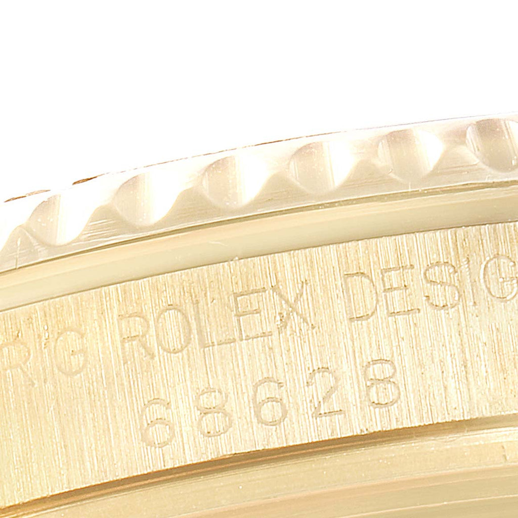 Rolex Yachtmaster Midsize 18K Yellow Gold MOP Diamond Dial Unisex Watch 68628