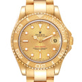 Rolex Yachtmaster Midsize 18K Yellow Gold Unisex Watch 68628 Box Papers