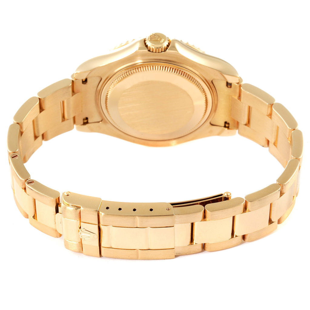 Rolex Yachtmaster Midsize 18K Yellow Gold Unisex Watch 68628 Box Papers
