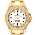 Rolex Yachtmaster Midsize 18K Yellow Gold White Dial Unisex Watch 168628