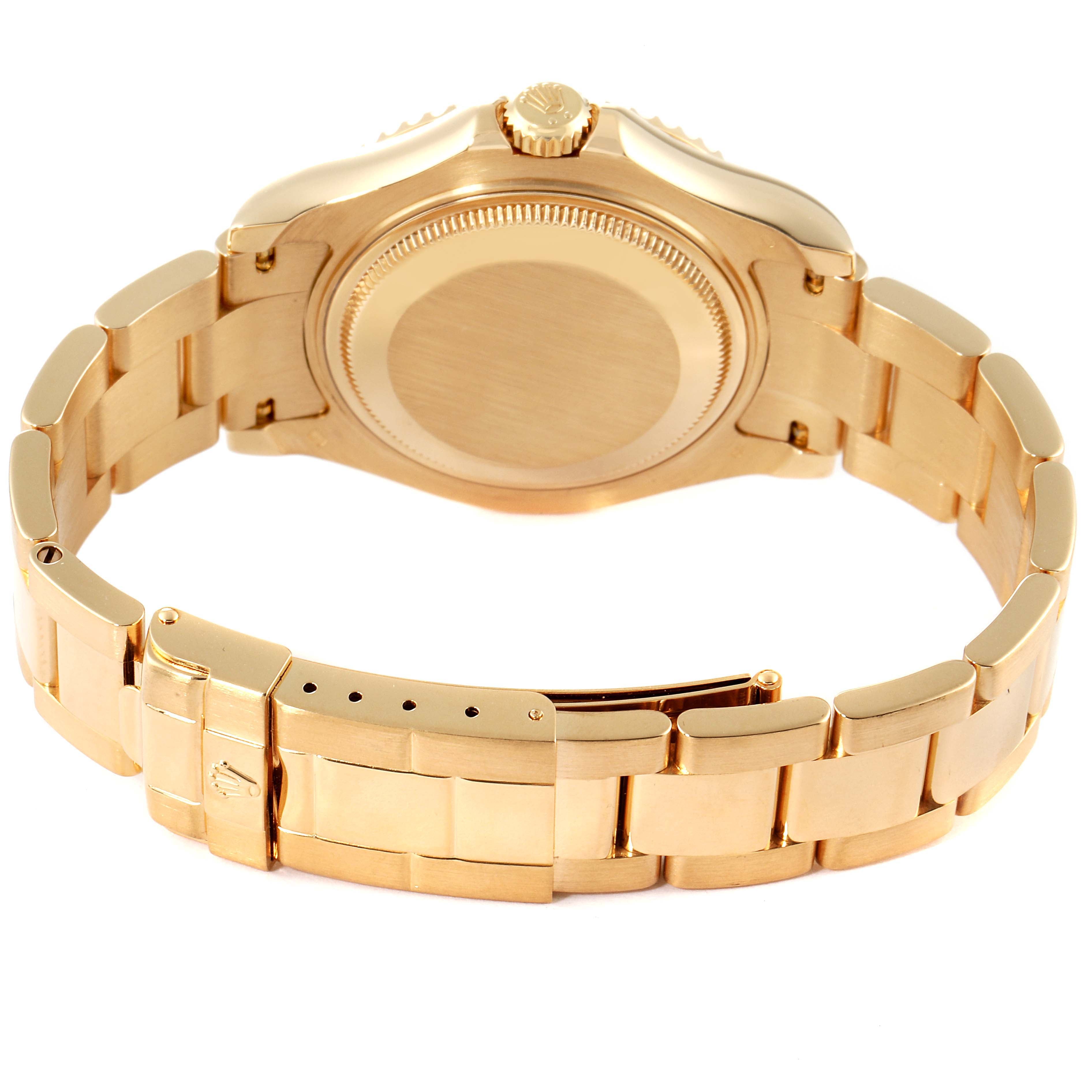 Rolex Yachtmaster Midsize 18K Yellow Gold White Dial Unisex Watch 168628
