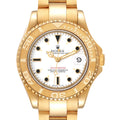Rolex Yachtmaster Midsize 18K Yellow Gold White Dial Unisex Watch 68628