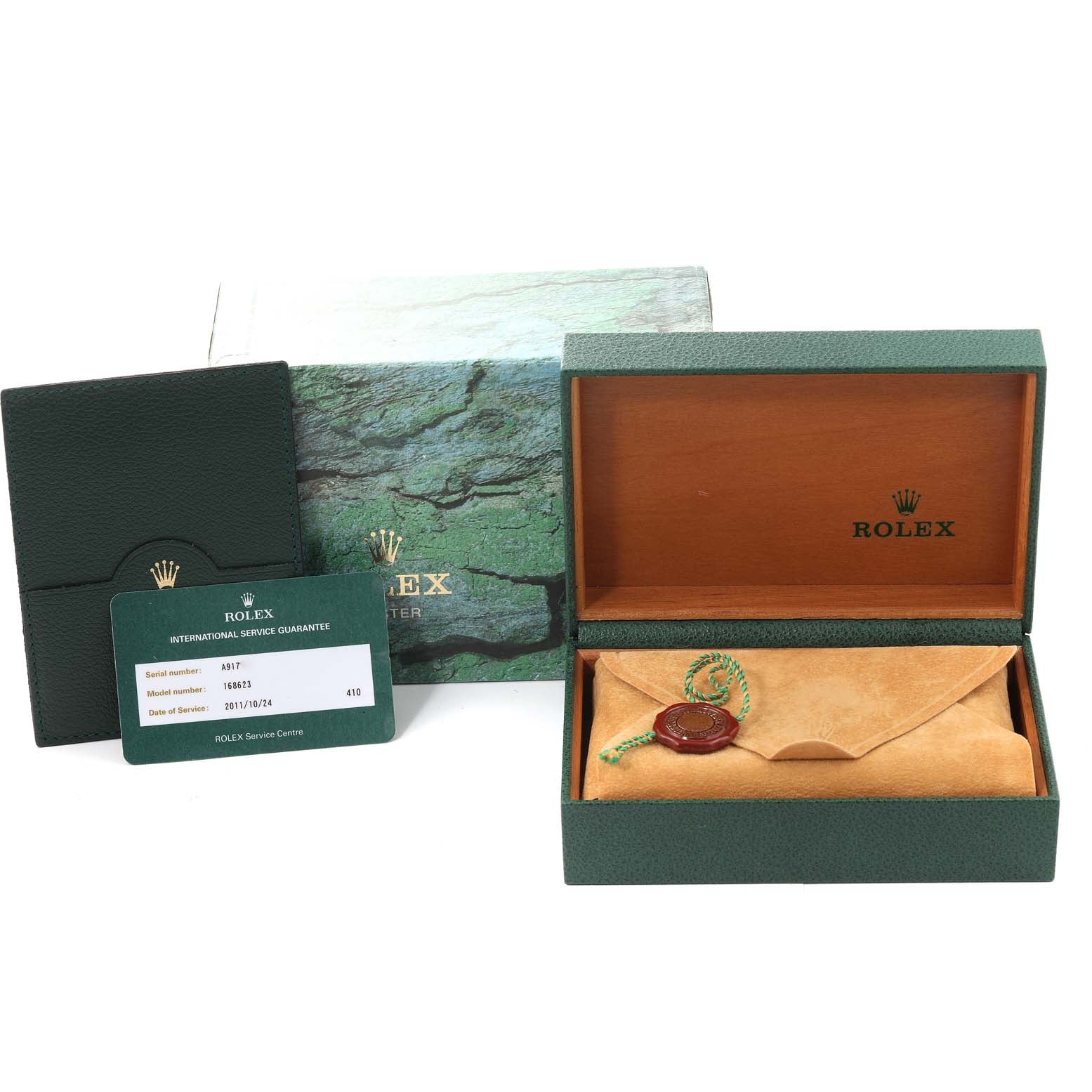 Rolex Yachtmaster Midsize Steel Yellow Gold Mens Watch 168623 Box Service Card