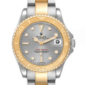 Rolex Yachtmaster Midsize Steel Yellow Gold Mens Watch 168623 Box Service Card