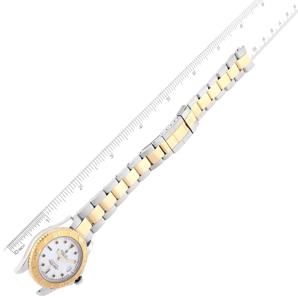 Rolex Yachtmaster Midsize Steel Yellow Gold Mens Watch 68623 Box Papers