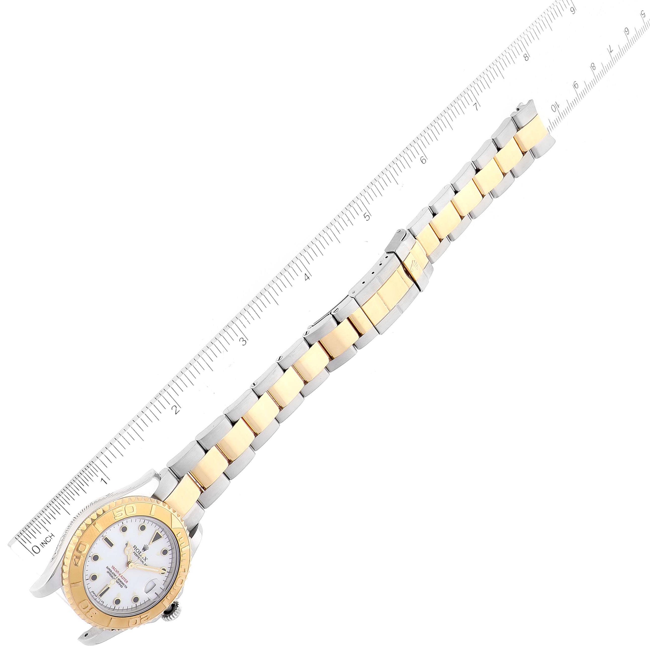 Rolex Yachtmaster Midsize Steel Yellow Gold Mens Watch 68623 Box Papers