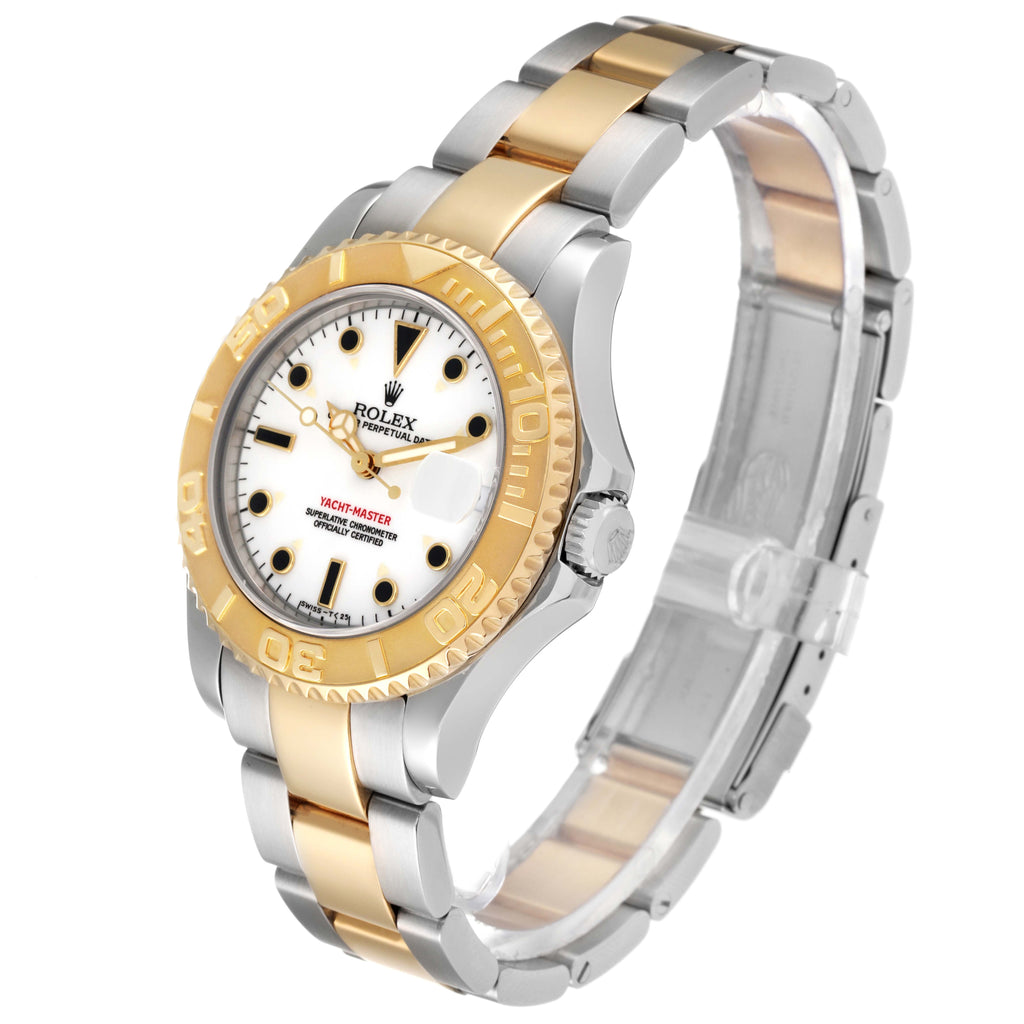 Rolex Yachtmaster Midsize Steel Yellow Gold Mens Watch 68623 Box Papers